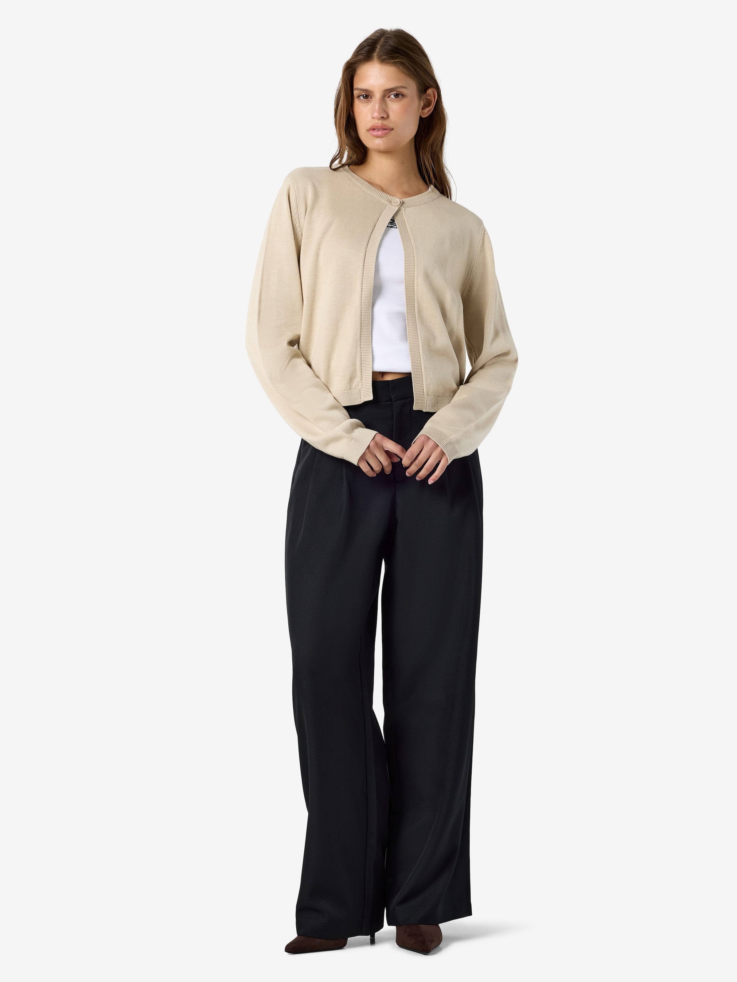 Noisy may Strickjacke »NMMAYSA L/S O-NECK KNIT CARDIGAN NOOS« Baumwollmischung, regular fit