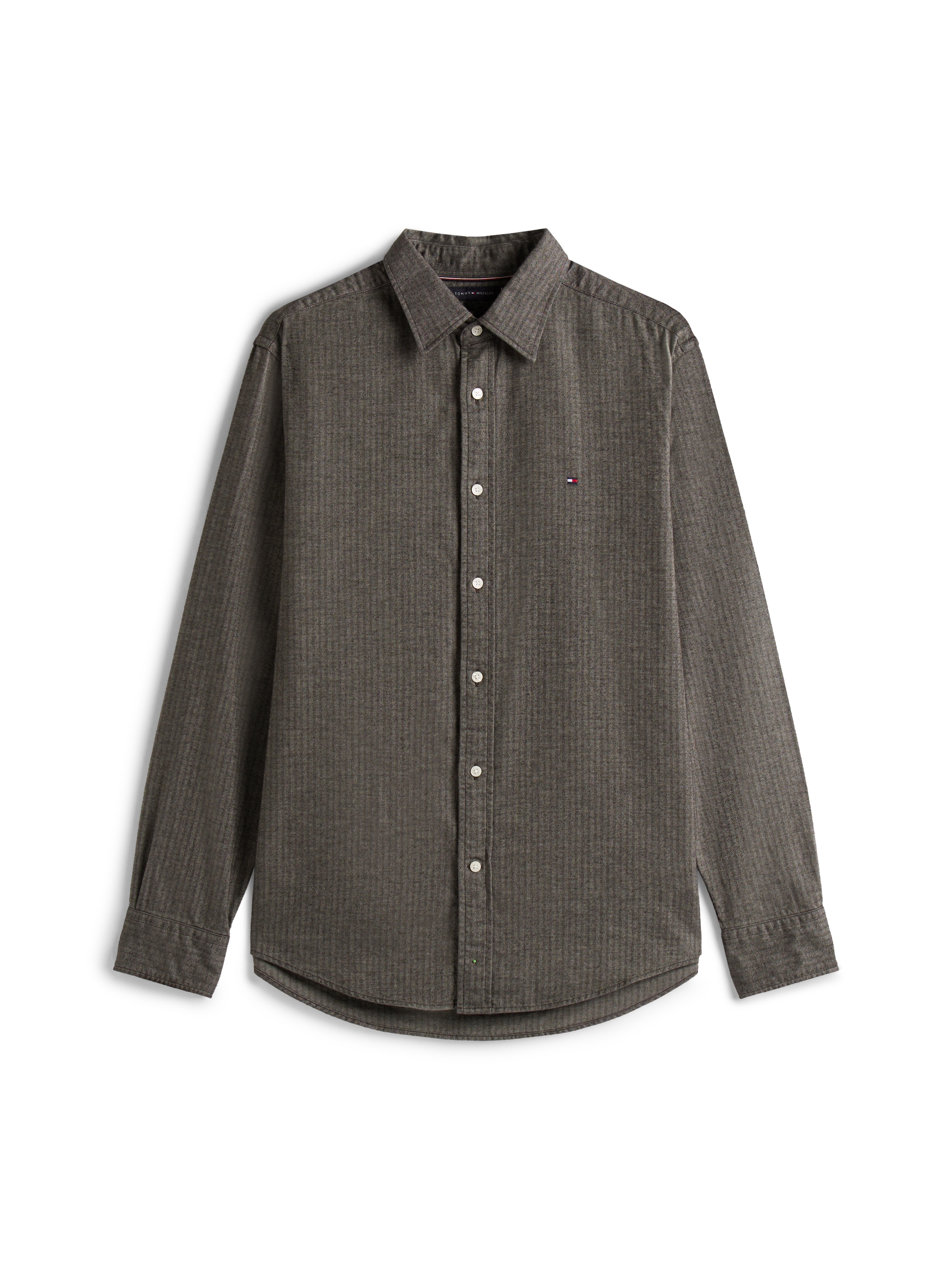 Tommy Hilfiger Langarmhemd »FLANNEL HERRINGBONE SHIRT« Regular fit