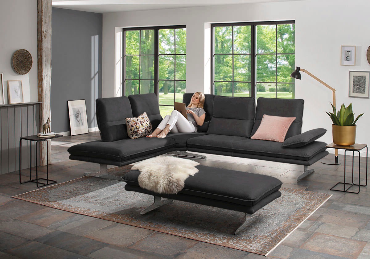 W.SCHILLIG Ecksofa »broadway, Designsofa, mit tollem Sitzkomfort, L-Form«, günstig online kaufen