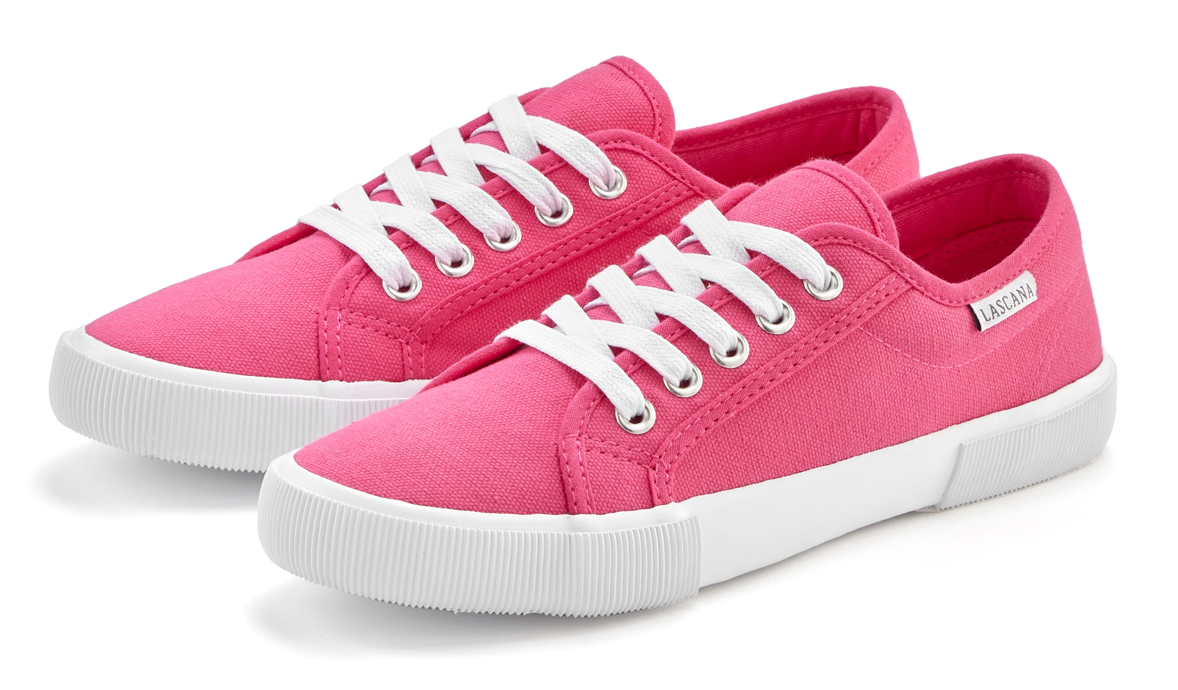 LASCANA Sneaker, aus Textil, Schnürhalbschuh, Freizeitschuh