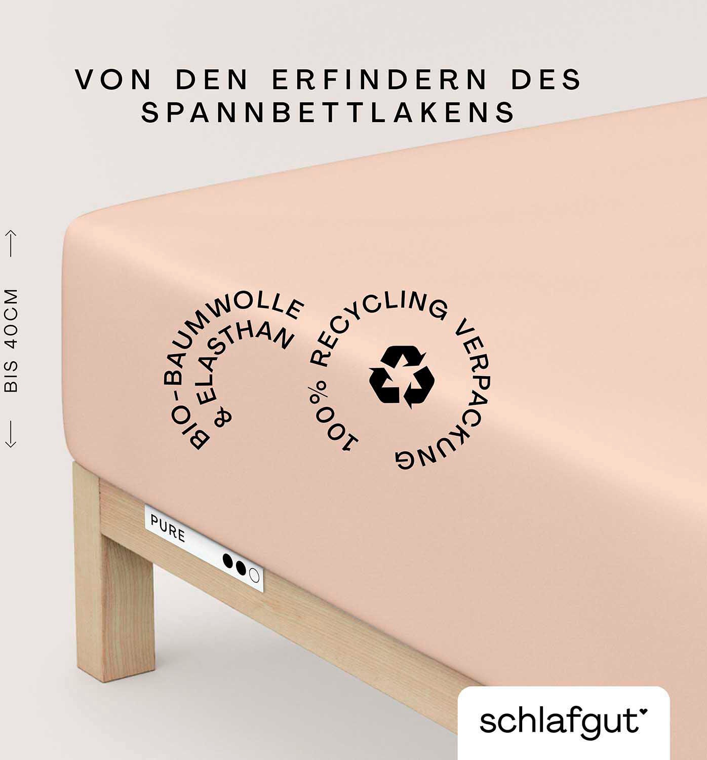 Schlafgut Spannbettlaken »PURE BOXSPRING in Gr. 90x200, 140x200 oder 180x20 günstig online kaufen