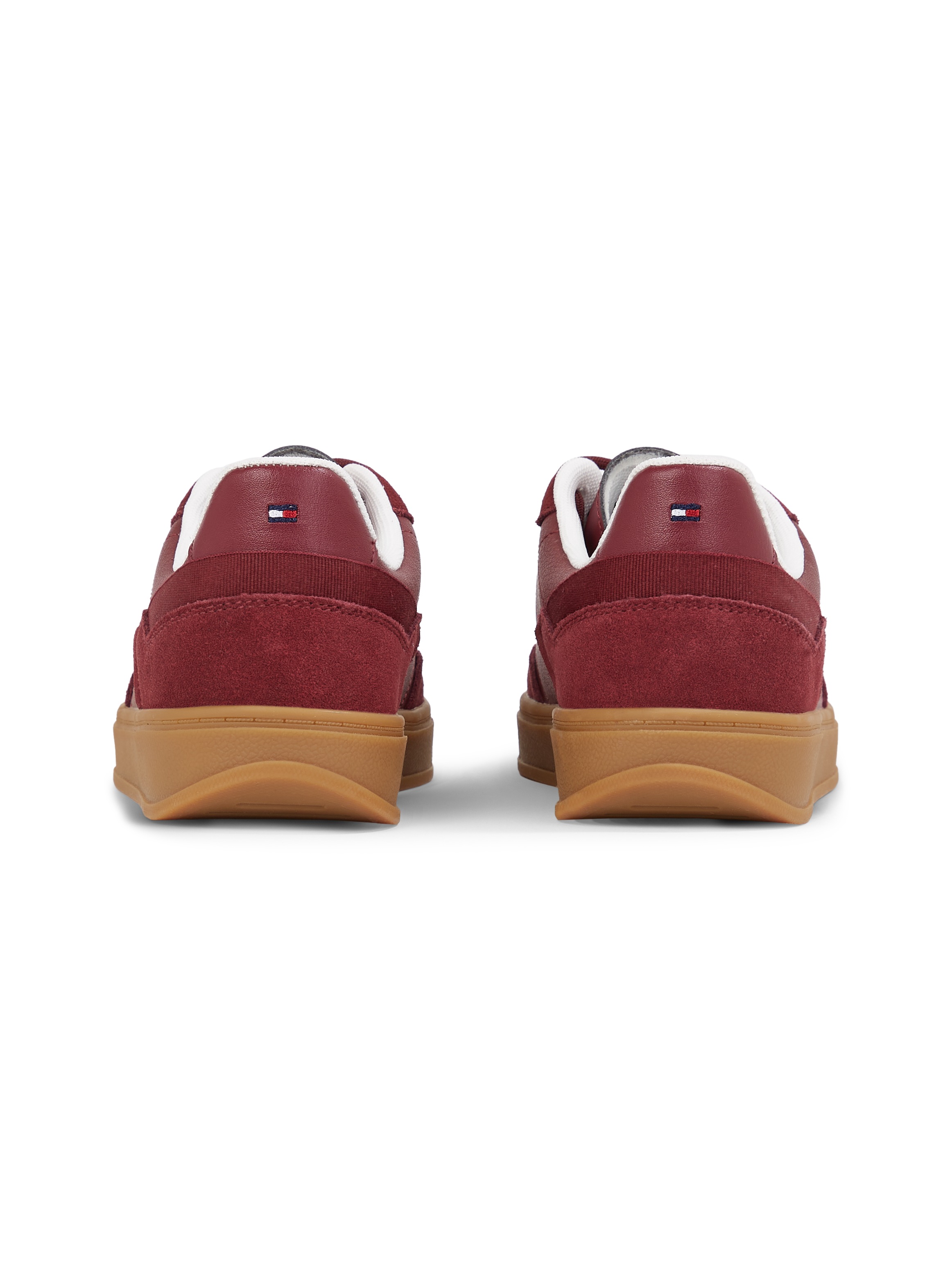 Tommy Hilfiger Plateausneaker »TH HERITAGE COURT SNEAKER LTHR«, Plateau, Schnürschuh, Freizeitschuh, Halbschuh mit TH-Logostickerei