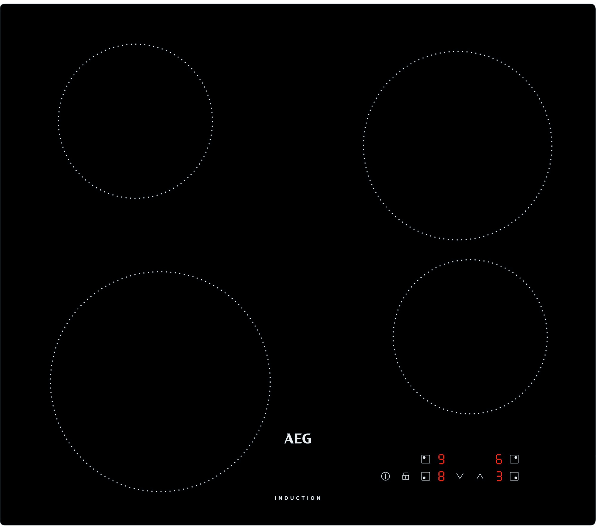 AEG Induktions-Kochfeld »IB6420ACB«, 9 Stufen + Booster, Topferkennung, Res günstig online kaufen