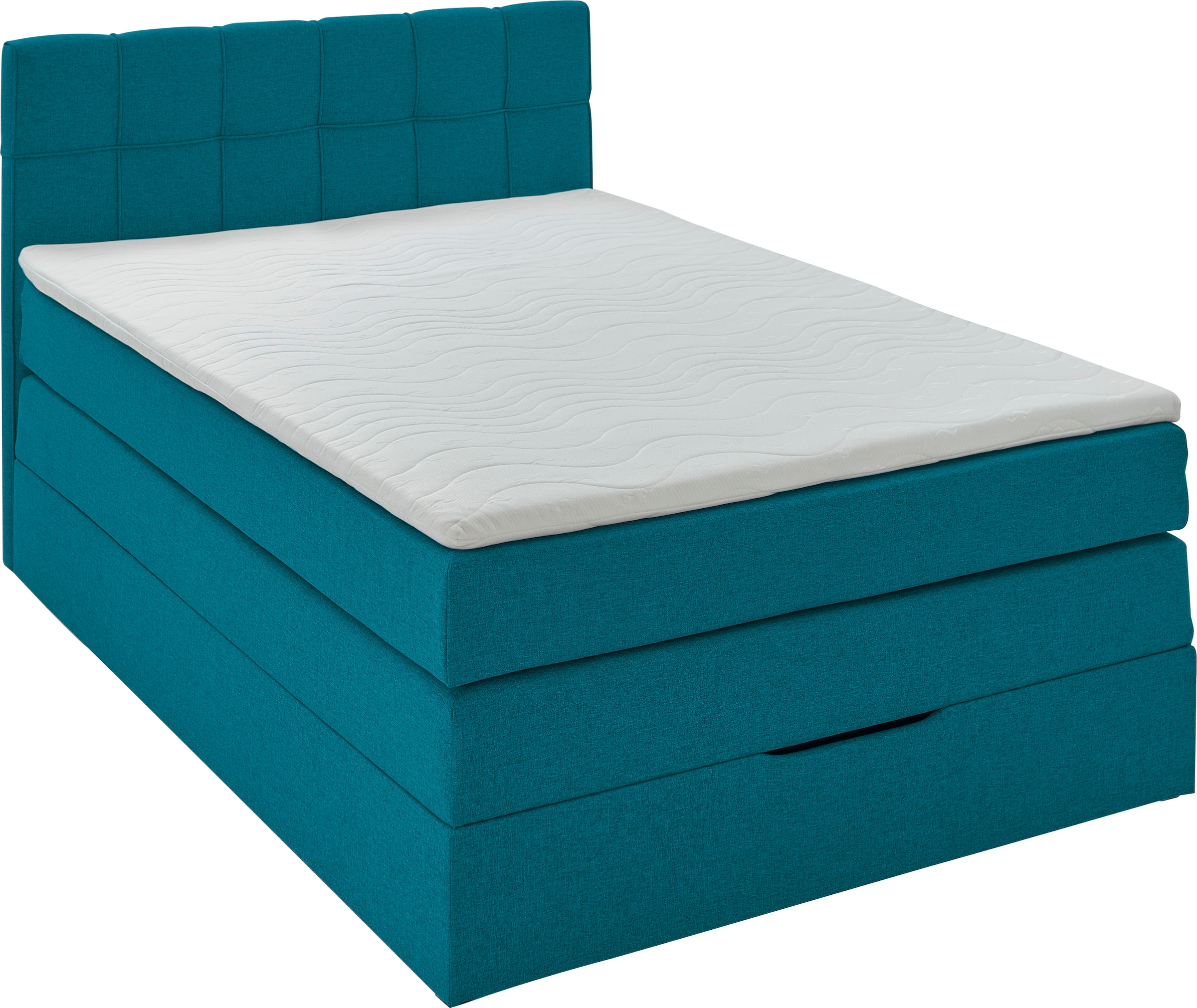 Home affaire Boxspringbett »Fornoli« inkl. Topper und Bettkasten, H3 in zwei Matratzenarten