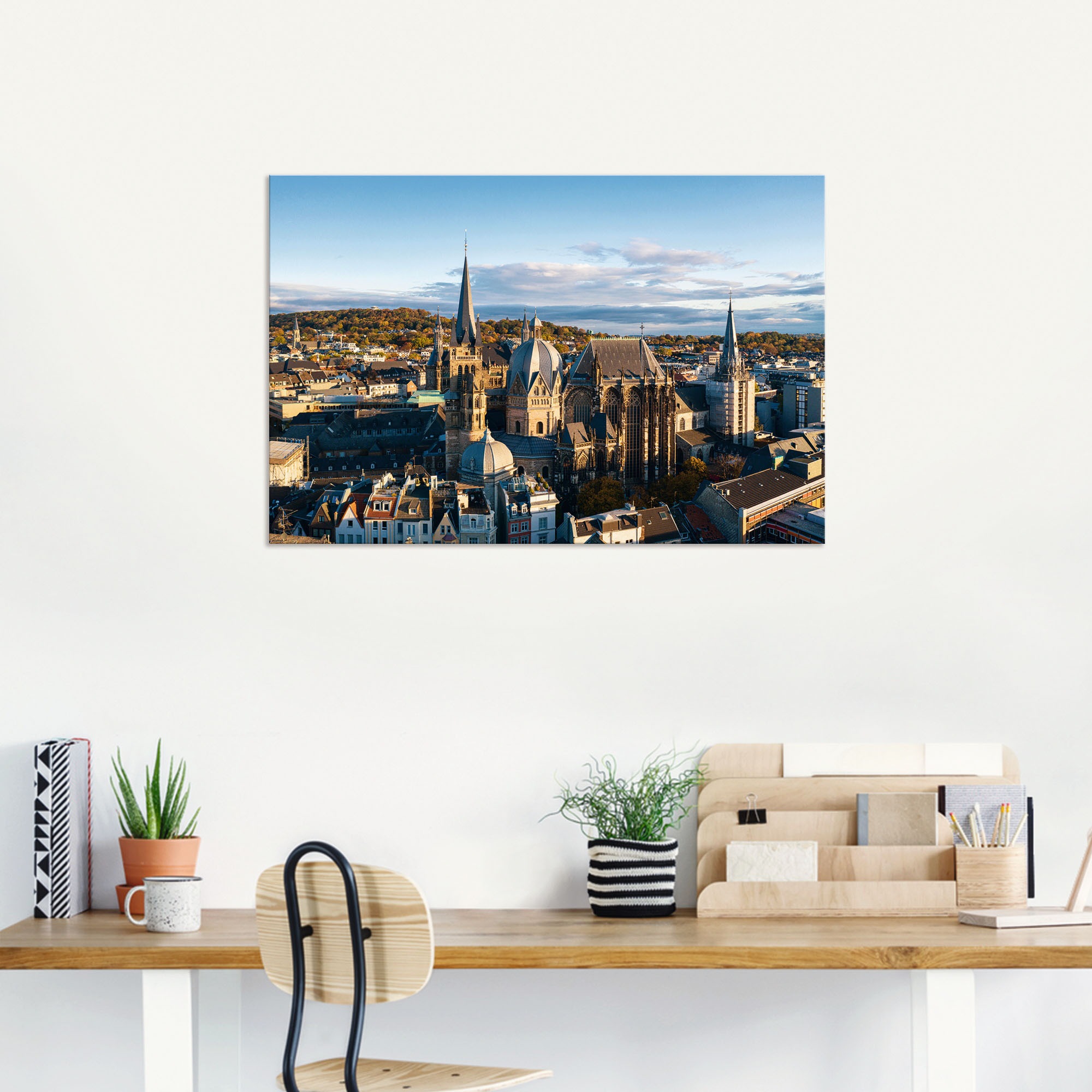 Artland Wandbild »Aachen Skyline«, Aachen, (1 St.), als Alubild, Leinwandbild, Wandaufkleber oder Poster in versch. Größen