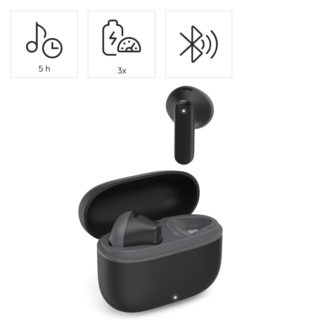 Hama In-Ear-Kopfhörer »Bluetooth Kopfhörer mit Mikrofon (True Wireless Headset, TWS Earbuds)«