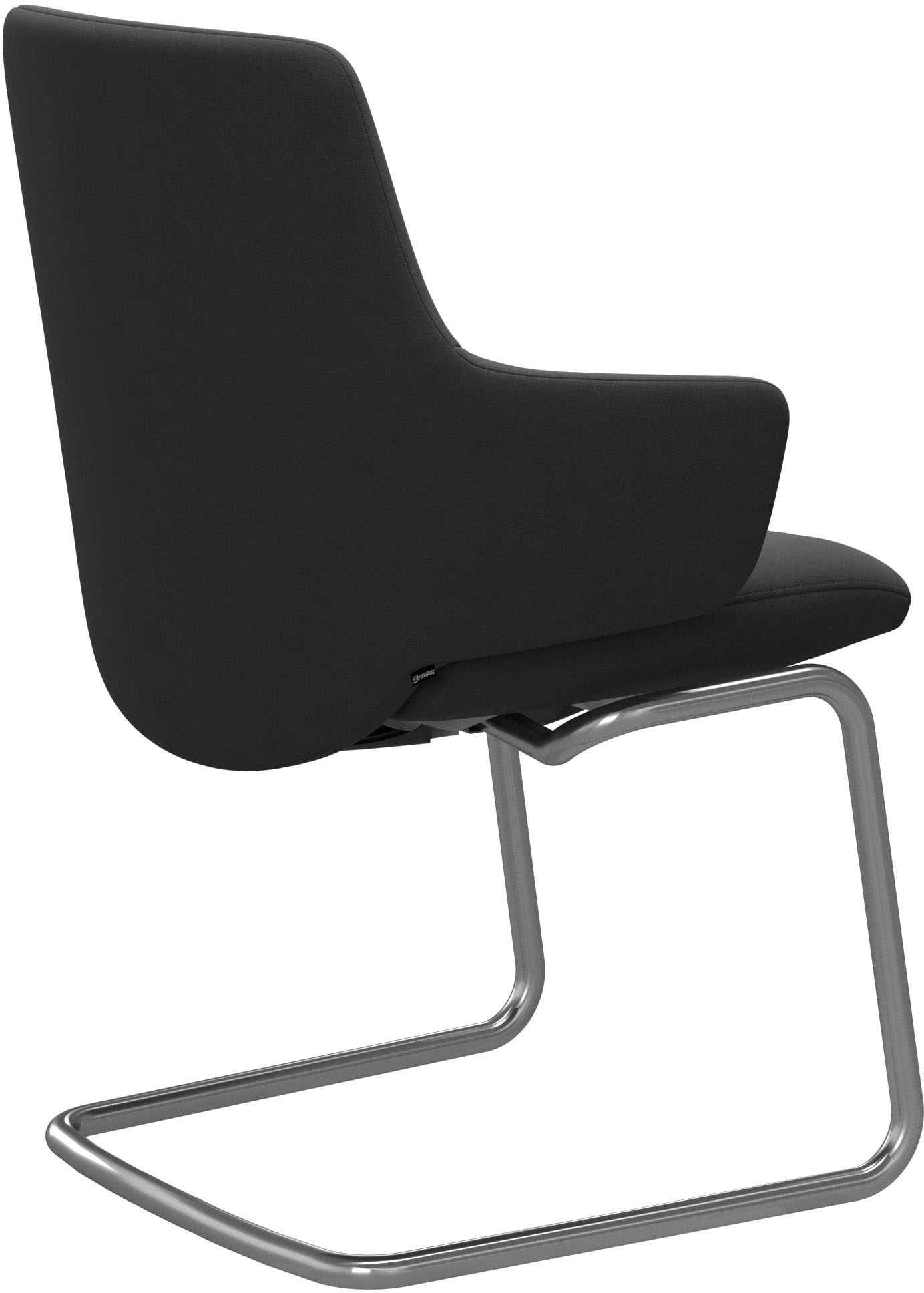 Stressless® Polsterstuhl »Laurel«, Microfaser DINAMICA, Low Back mit Armlehne, Größe L, mit Beinen aus Stahl in Chrom matt