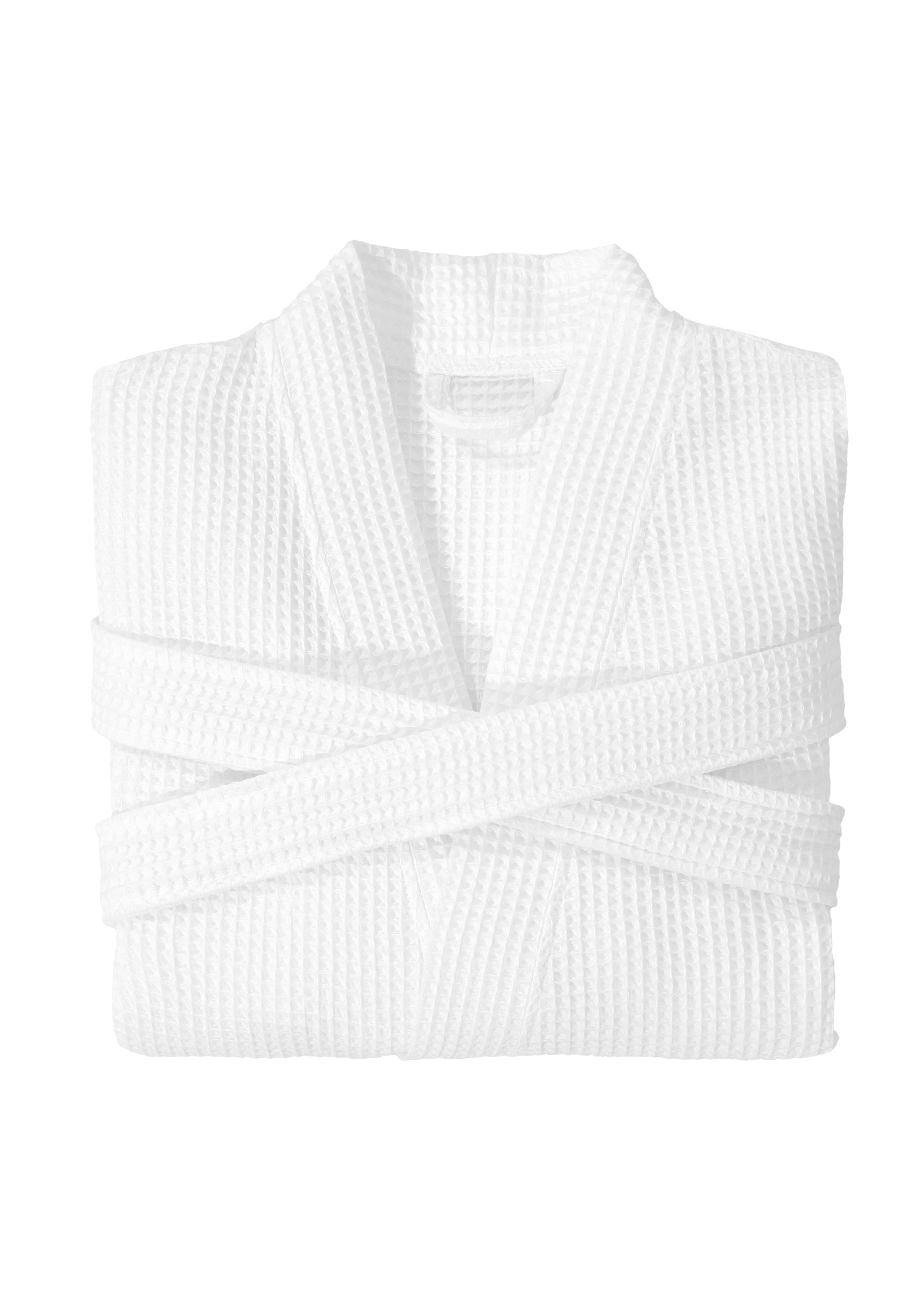 OTTO home Unisex-Bademantel »Inga, Waffelpiqué, leicht, ideal für Sauna & Spa, Hotelbademantel« 1 Stk. kleines Packmaß, Taschen, Damen & Herren, S-3XL, Morgenmantel