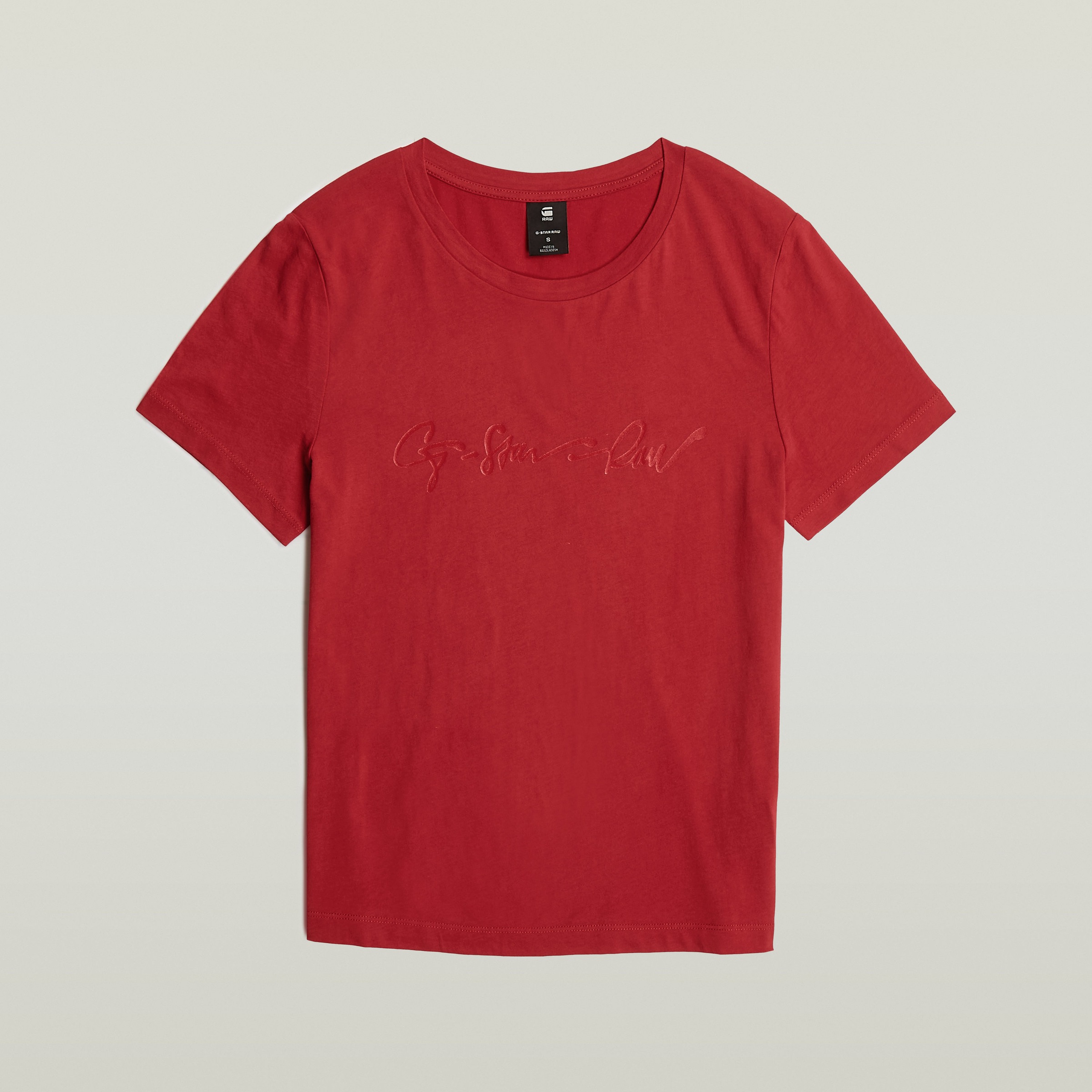 G-STAR T-Shirt »G-Script Shiny R« mit Ton-in-Ton Schriftzug