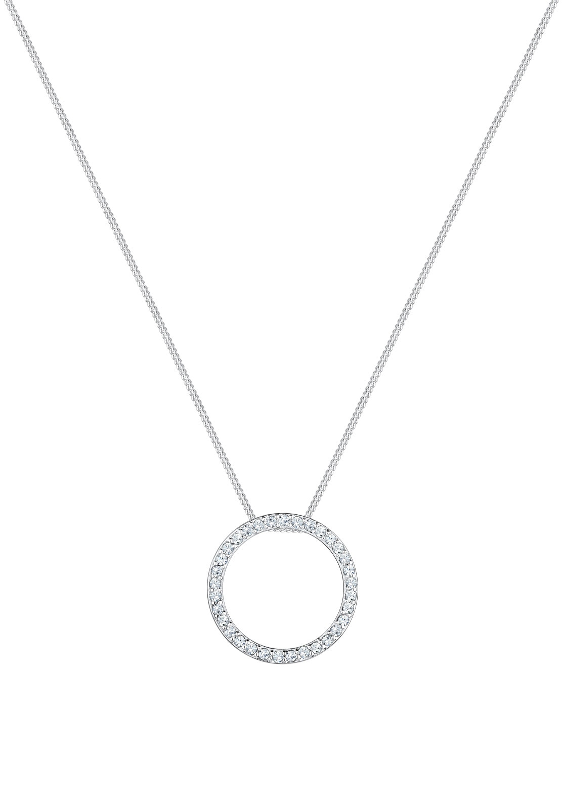 Elli Collierkettchen »Kreis Kristalle 925 Silber«