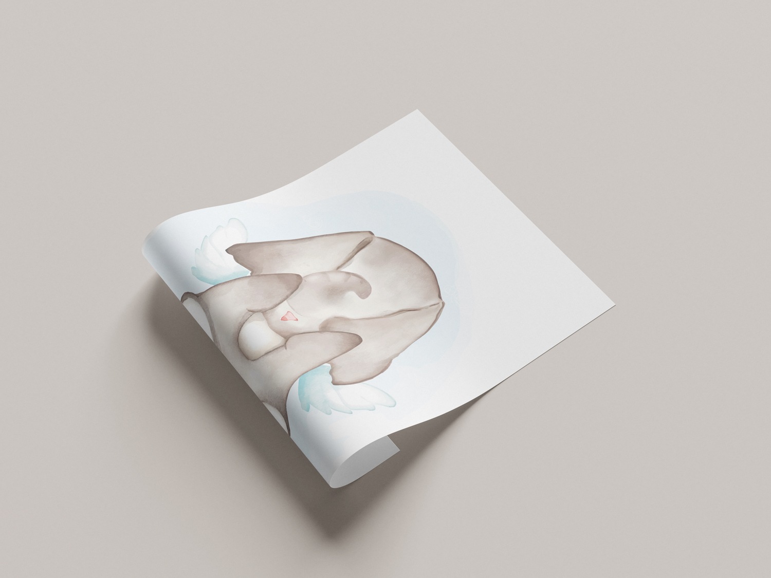 Lüttenhütt Poster »Elefant mit Flügeln«, (1 St.), HD Premium Druck