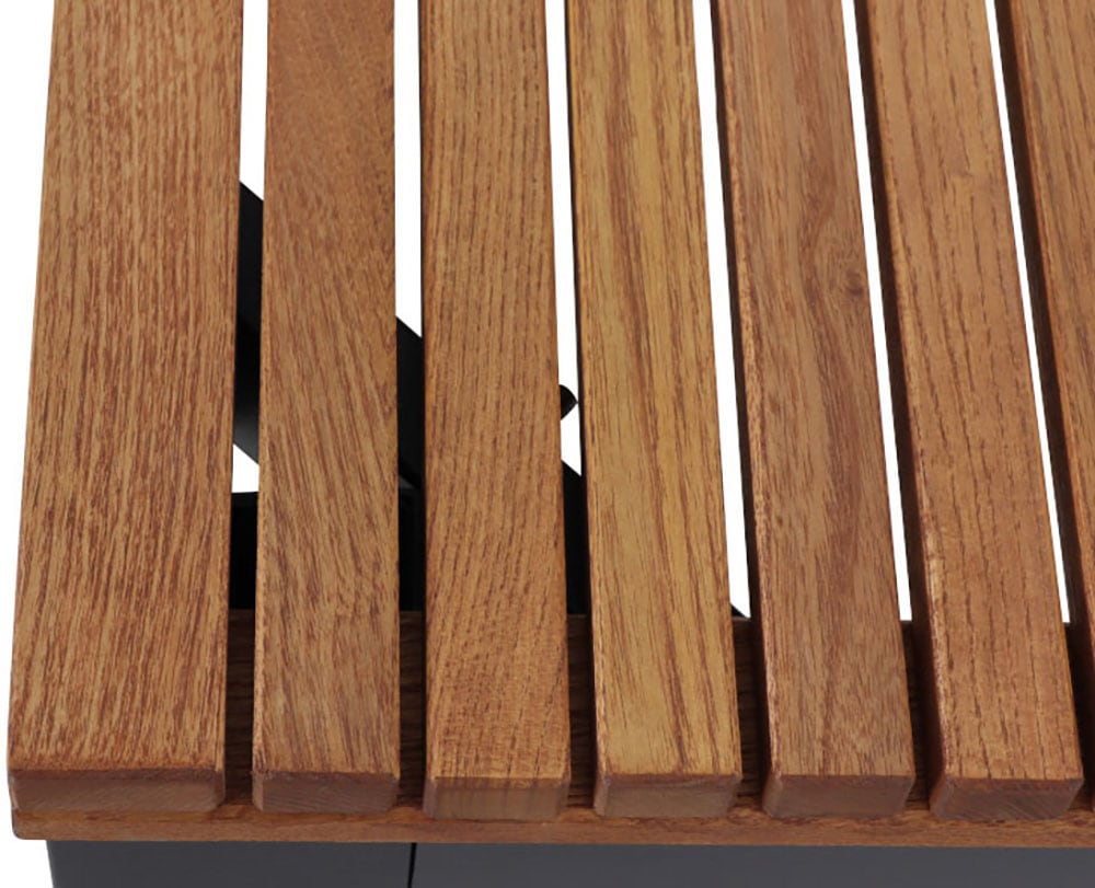 Siena Garden Gartentisch »»Bozen« BxTxH:100x220x76 cm«, Aluminium mit Robinienholz aus 100% FSC Holz