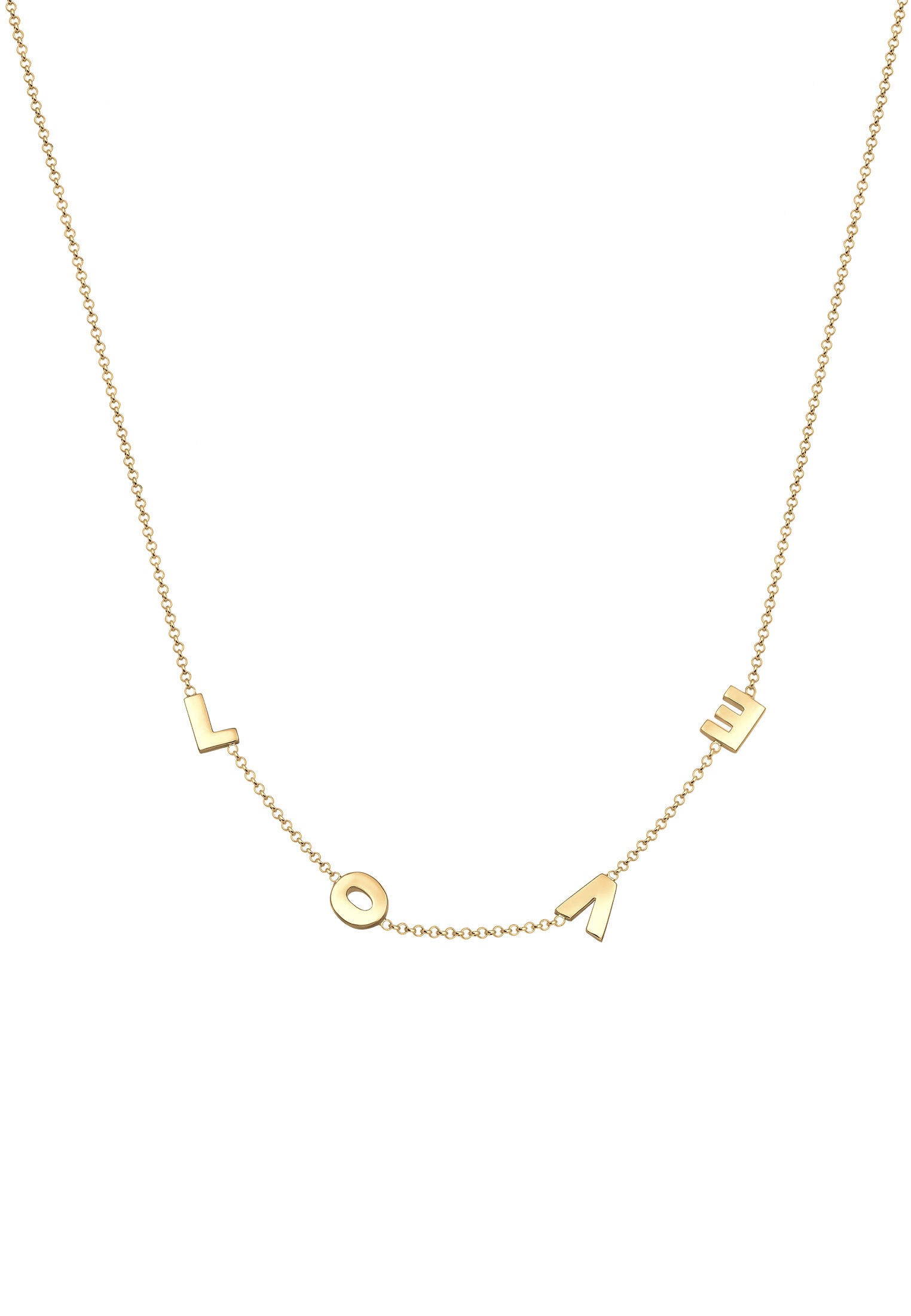 Elli Kette mit Anhänger »Erbskette Love Wording 925er Silber«