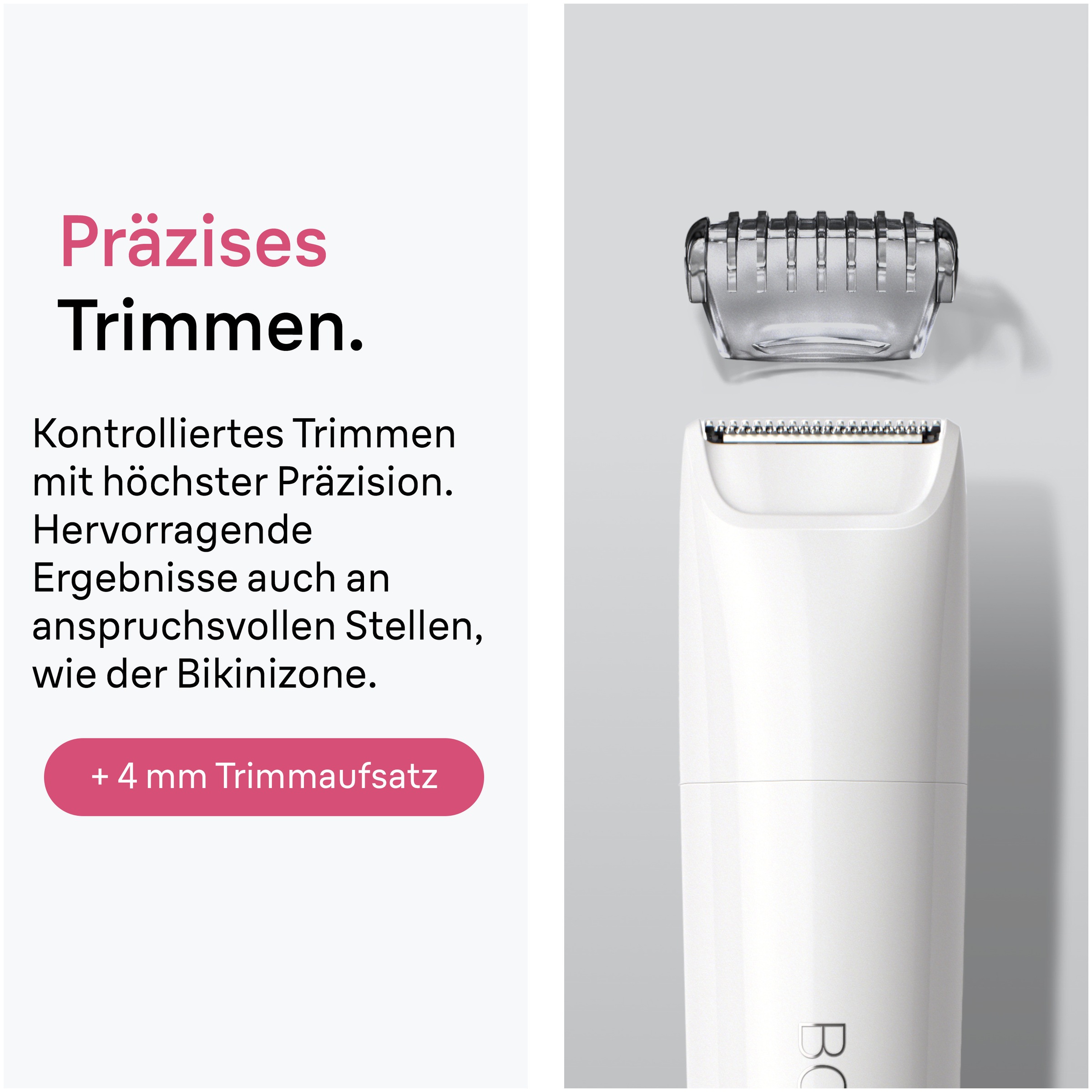 Braun Elektrokörperrasierer »BS1000« 1 Stk. Aufsätze Körpertrimmer zum einfachen Trimmen & Formen, + 1 Extra, BS1000, Weiß
