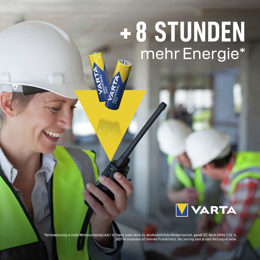 VARTA Batterie »Varta Industrial Pro Batterie AA Mignon Alkaline LR6 100er Batterien«, 1,5 V, (Packung, 100 St.)