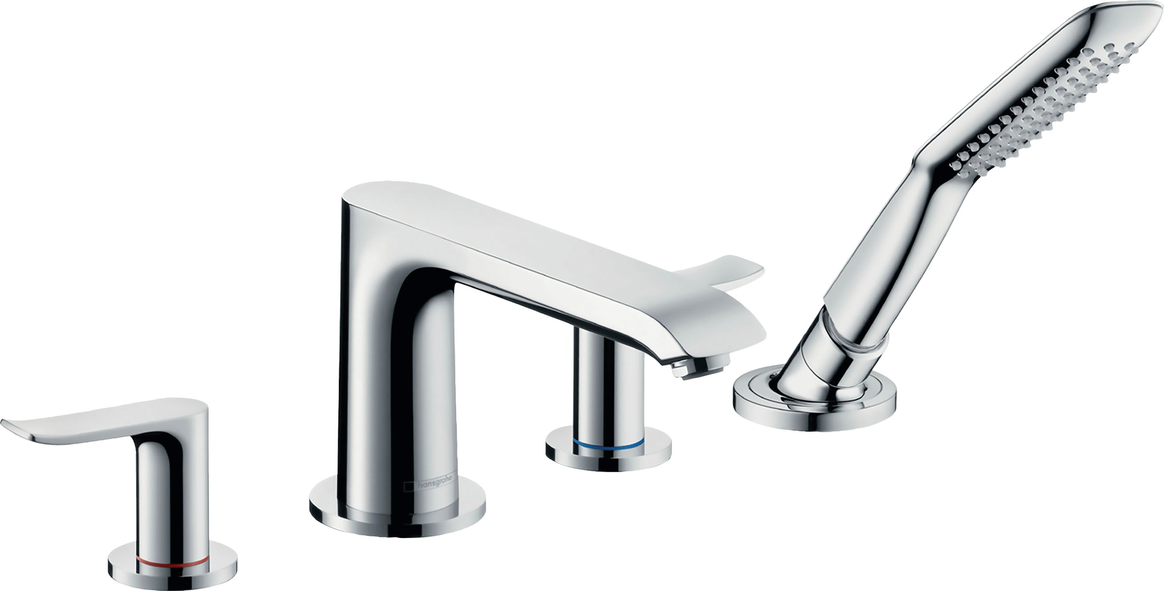 hansgrohe Wannenarmatur »Metris«, 4-Loch, chrom günstig online kaufen