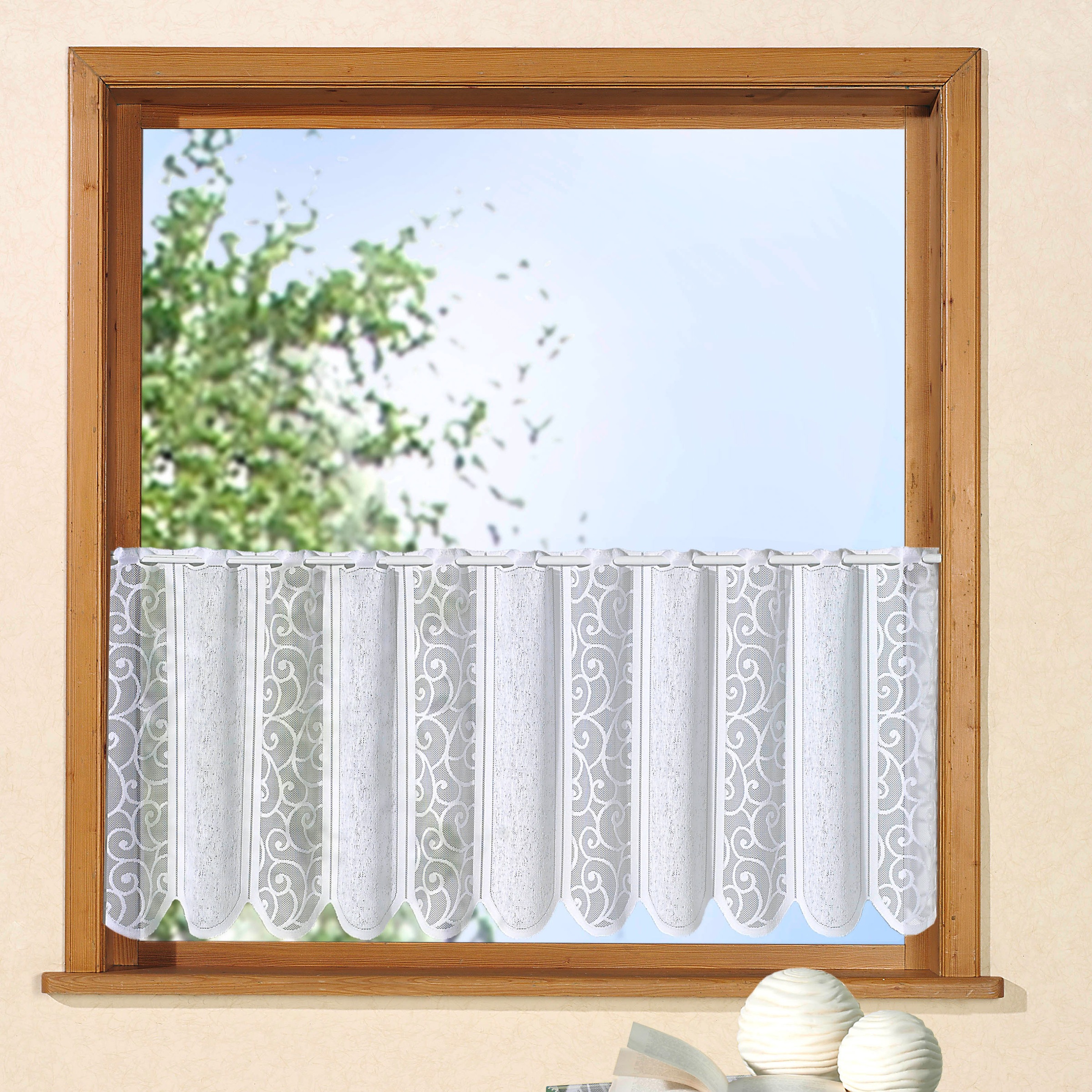 Weckbrodt Scheibengardine »Prag« Stangendurchzug 1 Stk. tlg. Bistro, Jacqua günstig online kaufen