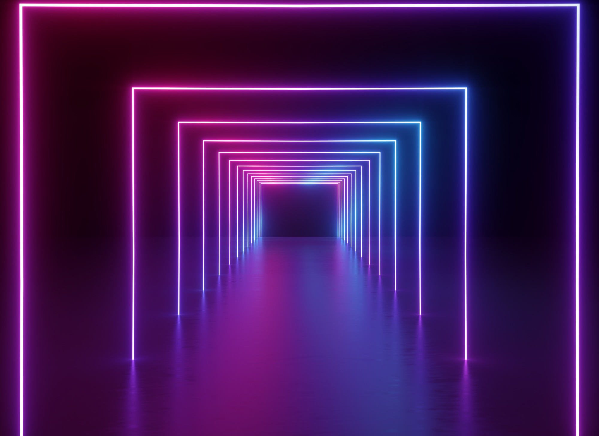 A.S. Création Vliestapete »Fototapete Neon Tunnel Pink Blau Futuristisches« günstig online kaufen