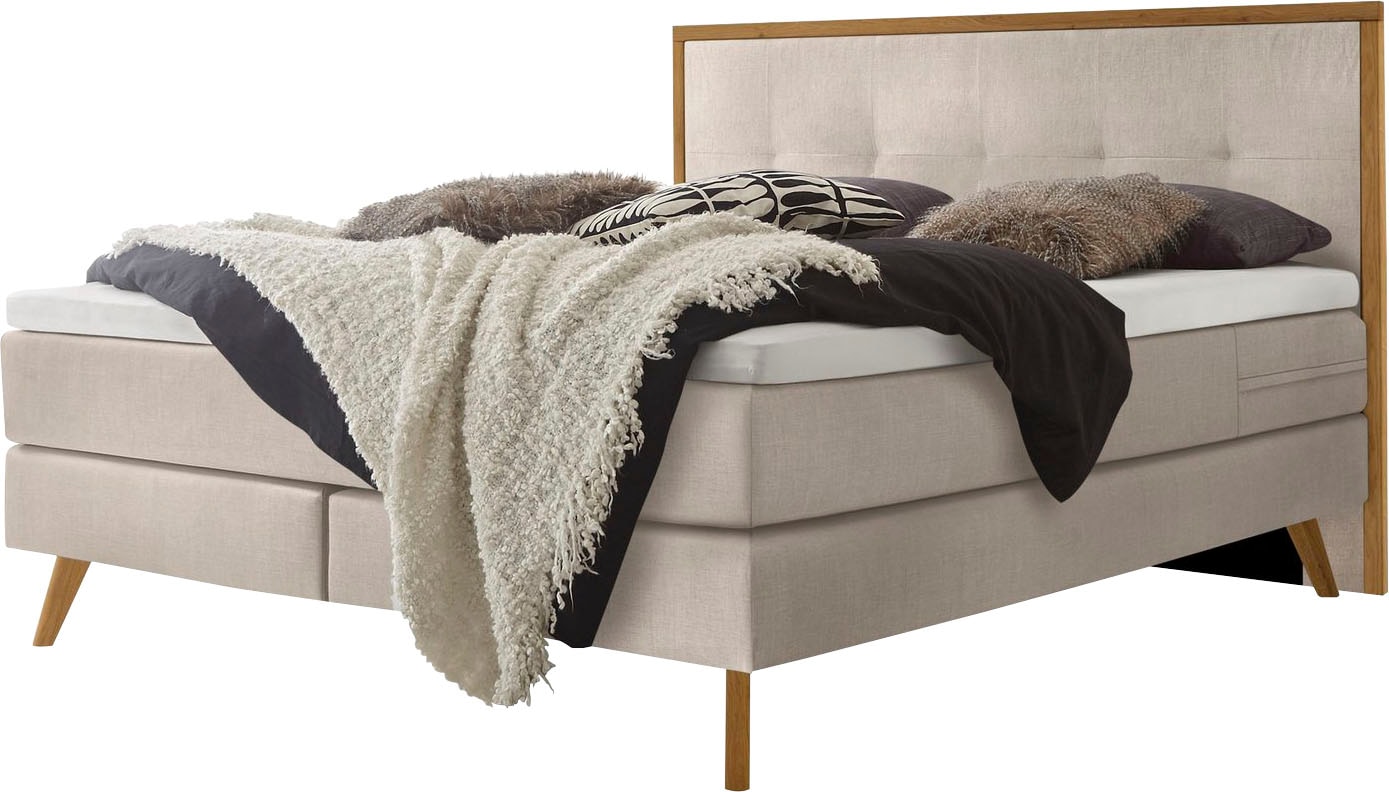 HASENA Boxspringbett »Nordic« modernes Design, Nordic Bett, gestepptes Kopf günstig online kaufen