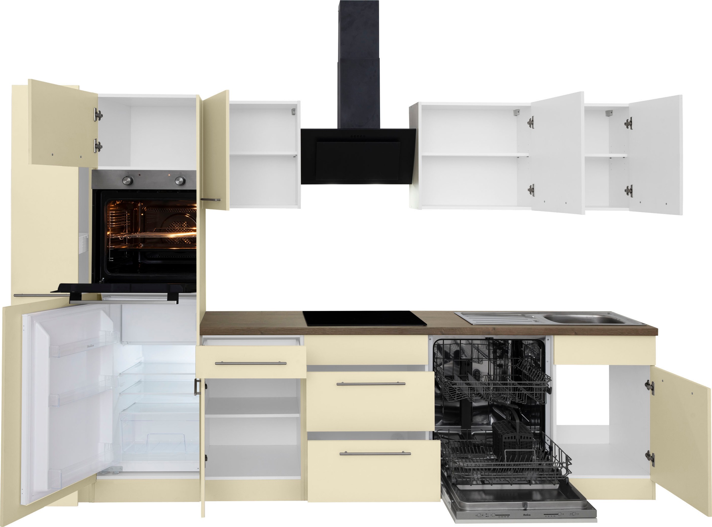 Küchen wiho 310 cm kaufen ohne Küchenzeile online »Unna«, Breite E-Geräte,