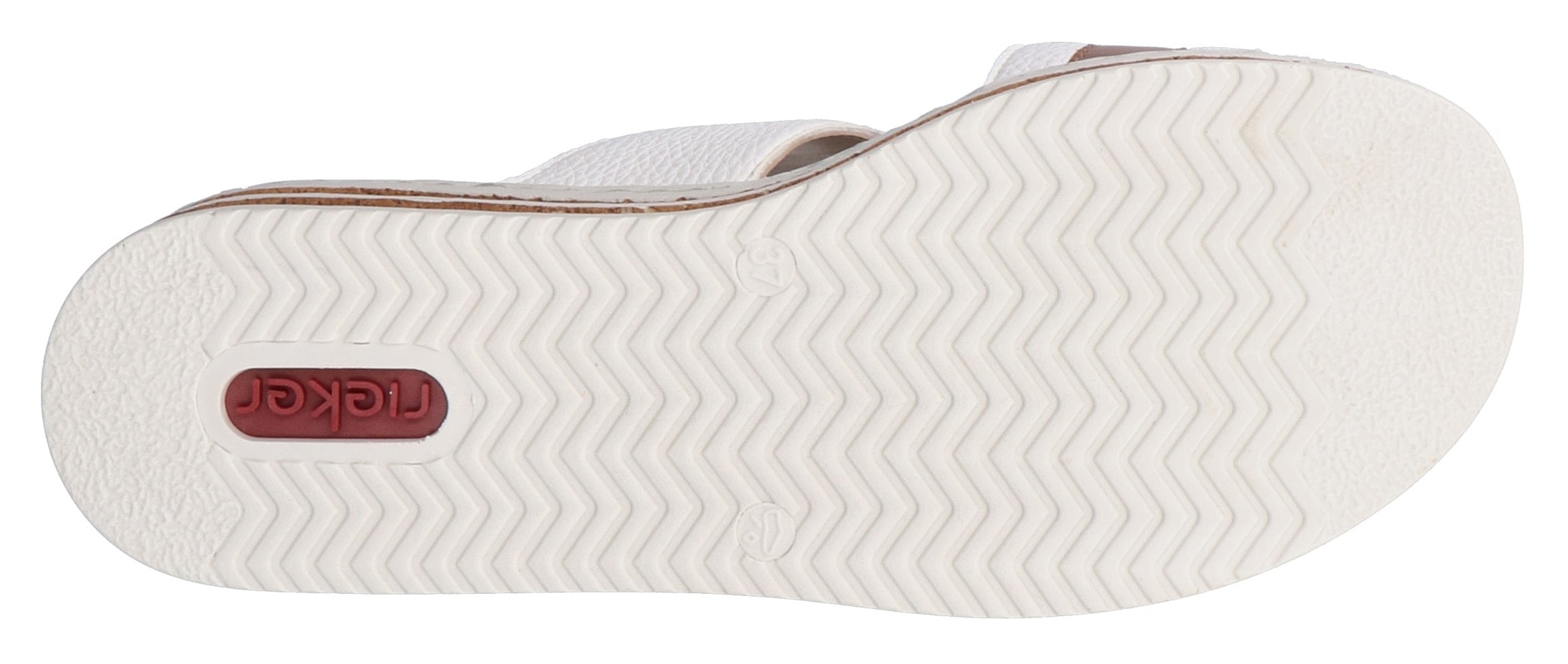 Rieker Keilpantolette, Sommerschuh, Strandschuh mit regulierbaren Klettverschlüssen