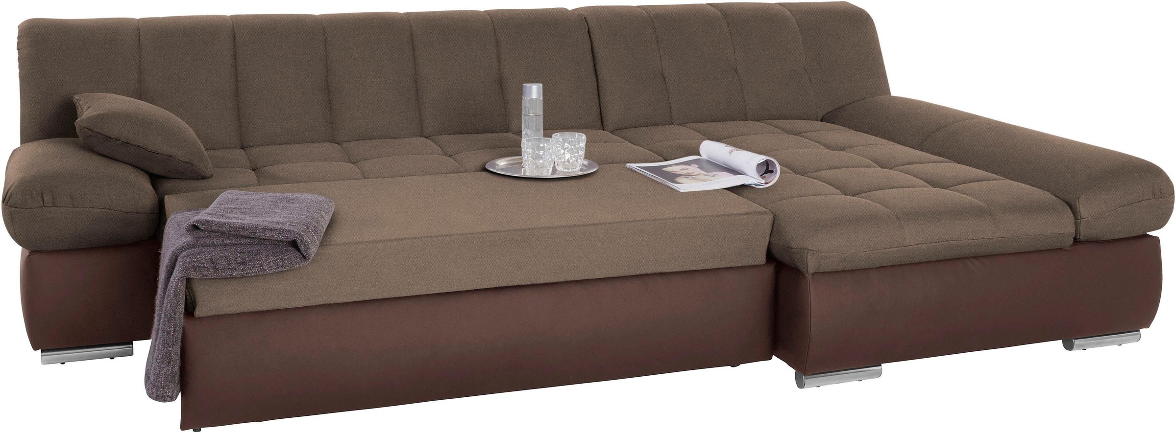 DOMO collection Ecksofa »Mona L-Form«, wahlweise mit Bettfunktion