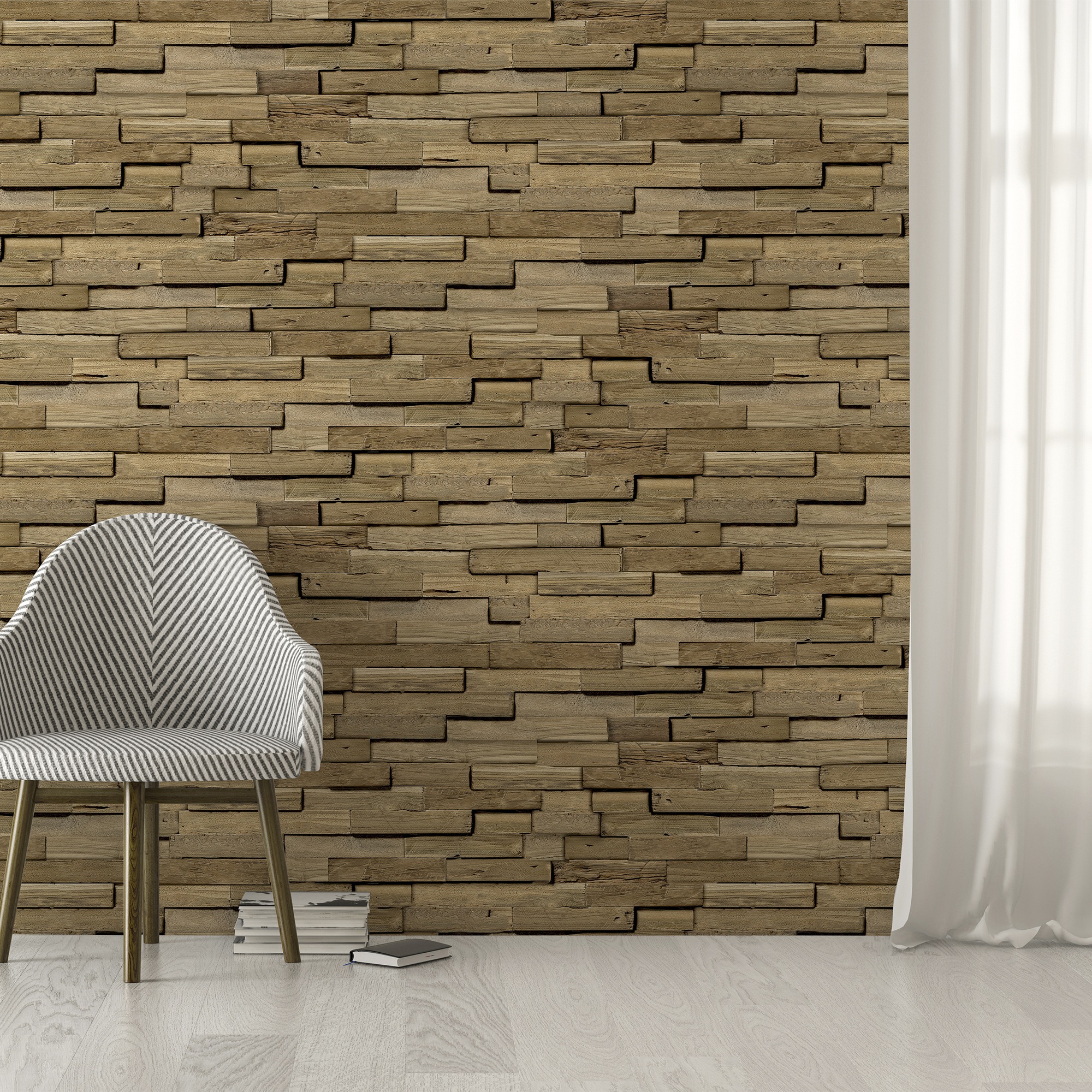 Easy Decor Vliestapete »3D Holz Effekt«, Holz, Design Tapeten günstig online kaufen