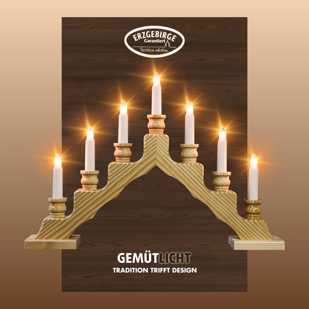 Weigla LED Lichterbogen »Schwede, Made in Germany« 1 Stk. 7-flammig günstig online kaufen