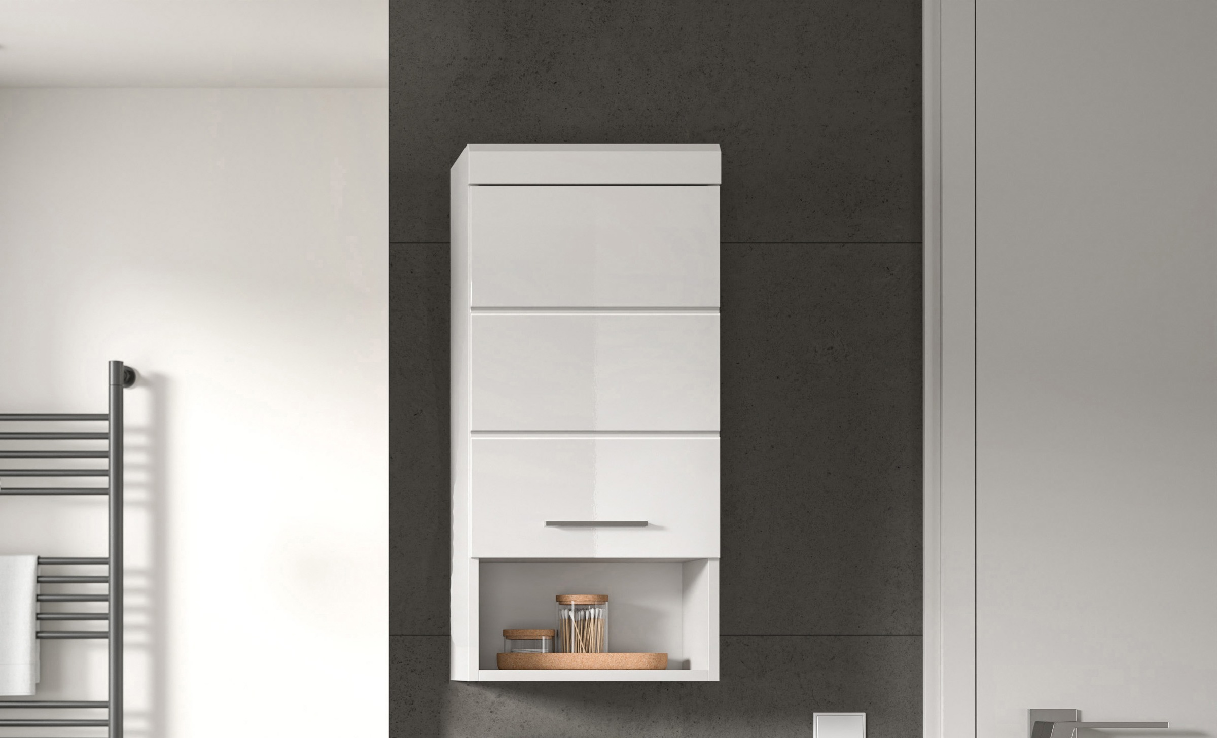 INOSIGN Hängeschrank »Siena, Breite 37cm, 1 Tür, 1 offenes Fächer, 1 Einleg günstig online kaufen