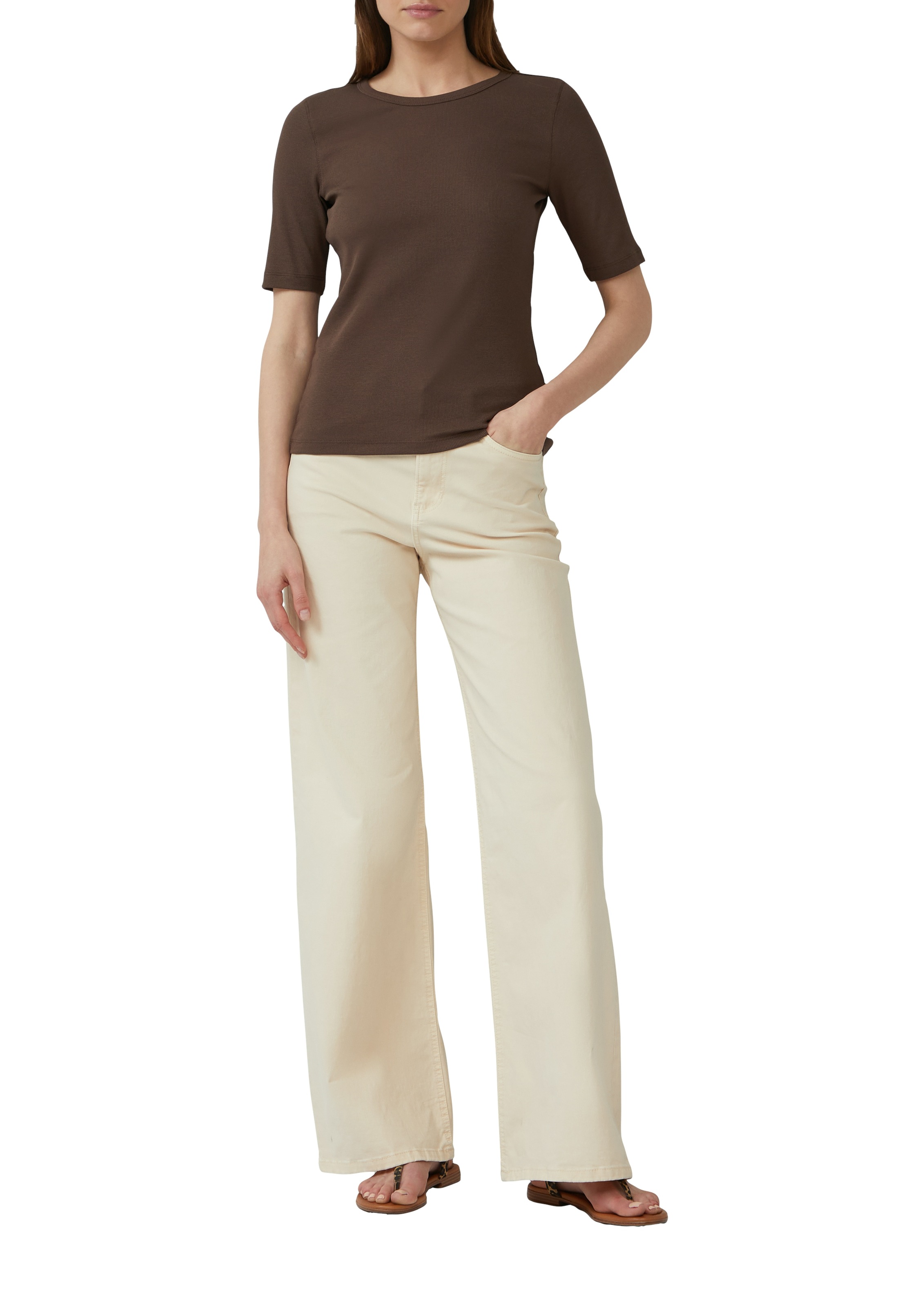 s.Oliver T-Shirt, gerippt und mit Stretch