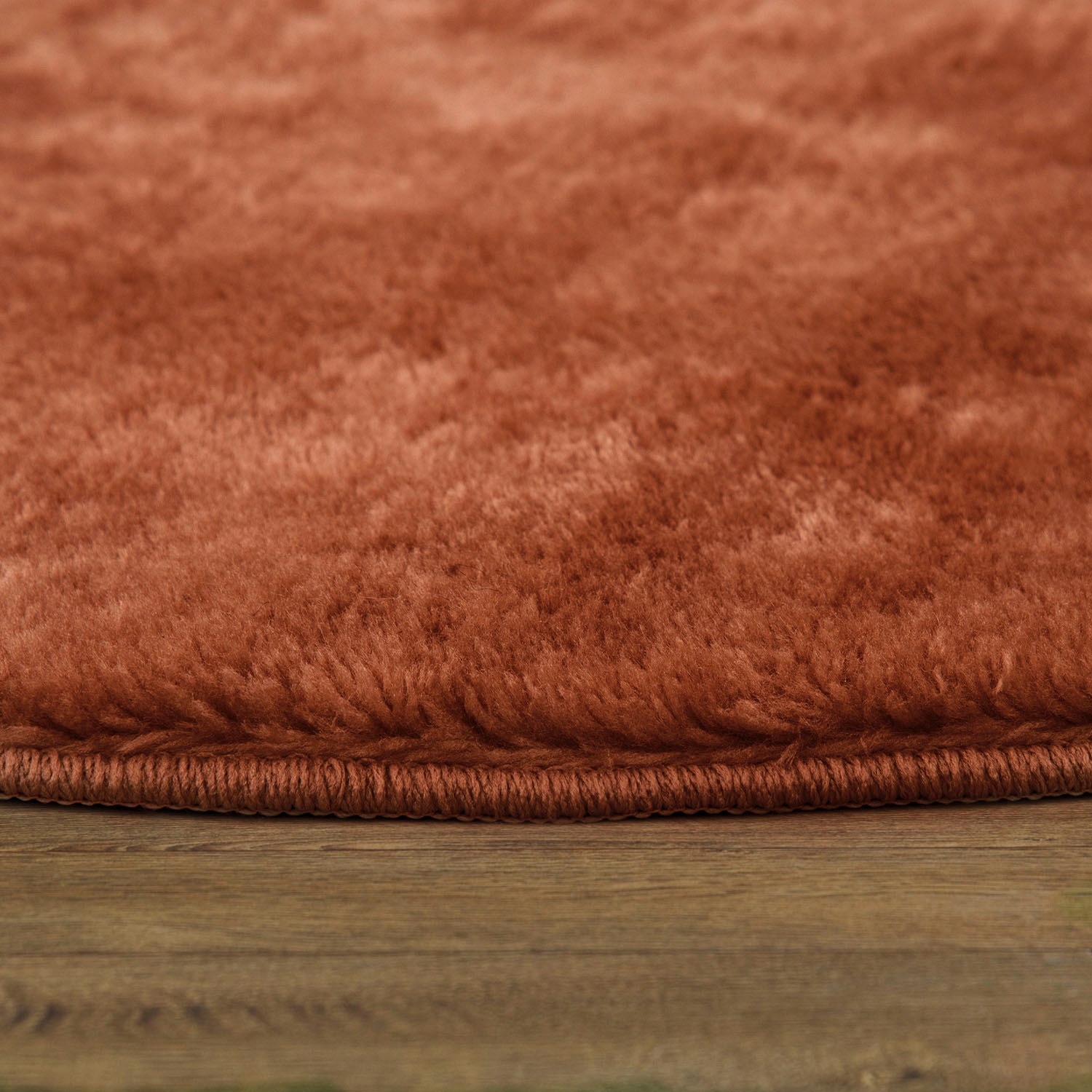 Paco Home Teppich »Cadiz 630«, rund, 14 mm Höhe, Kurzflor, Uni-Farben, besonders weich, waschbar, Wohnzimmer