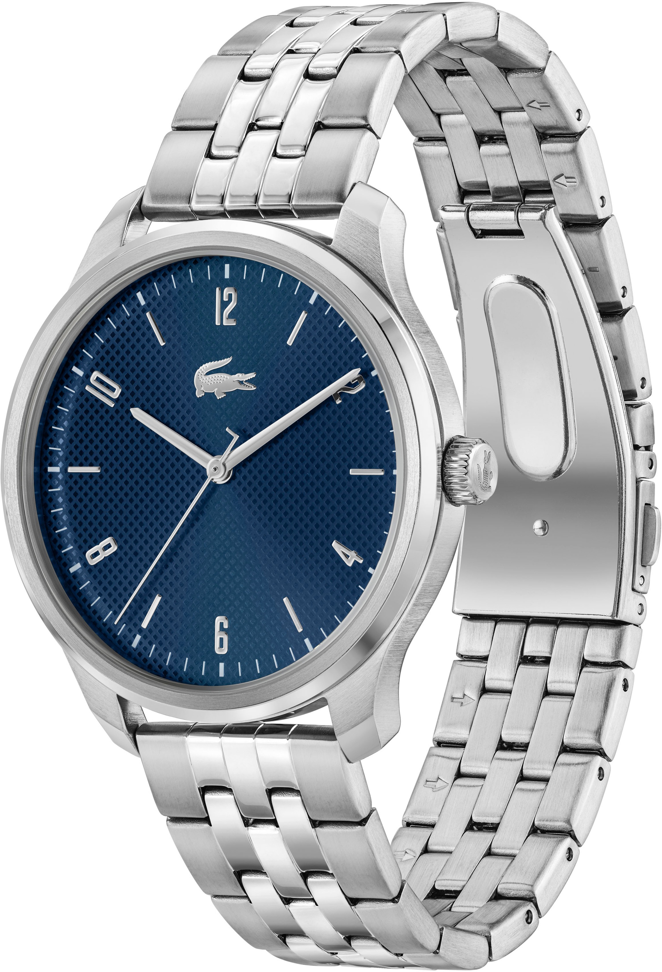 Lacoste Quarzuhr »LISBON«, Armbanduhr, Herrenuhr, Mineralglas, Edelstahlarmband