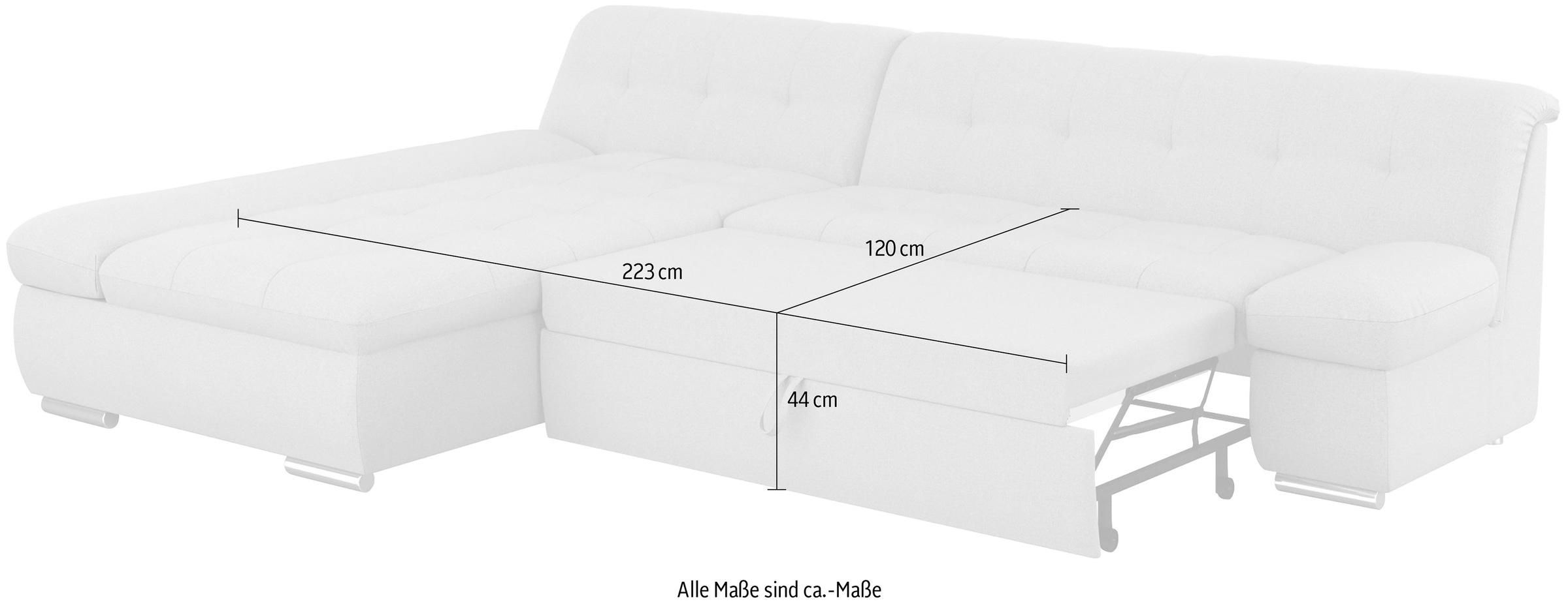 DOMO collection Ecksofa »Mona L-Form«, wahlweise mit Bettfunktion