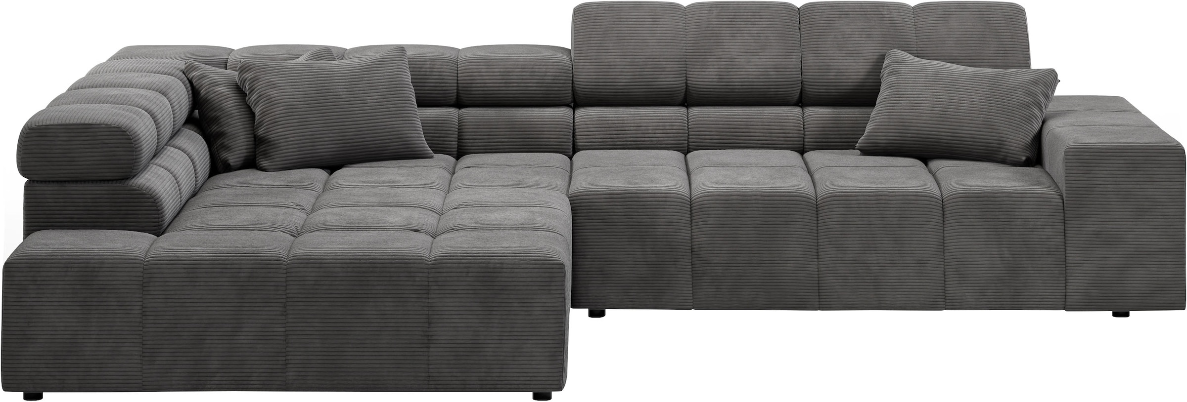 INOSIGN Ecksofa »Ancona incl. Kopfteilverstellung, OTTOs Choice, Breite 319cm, L-Form«, wahlweise motorische Sitztiefenverstellung, auch in Cord + Easy Care