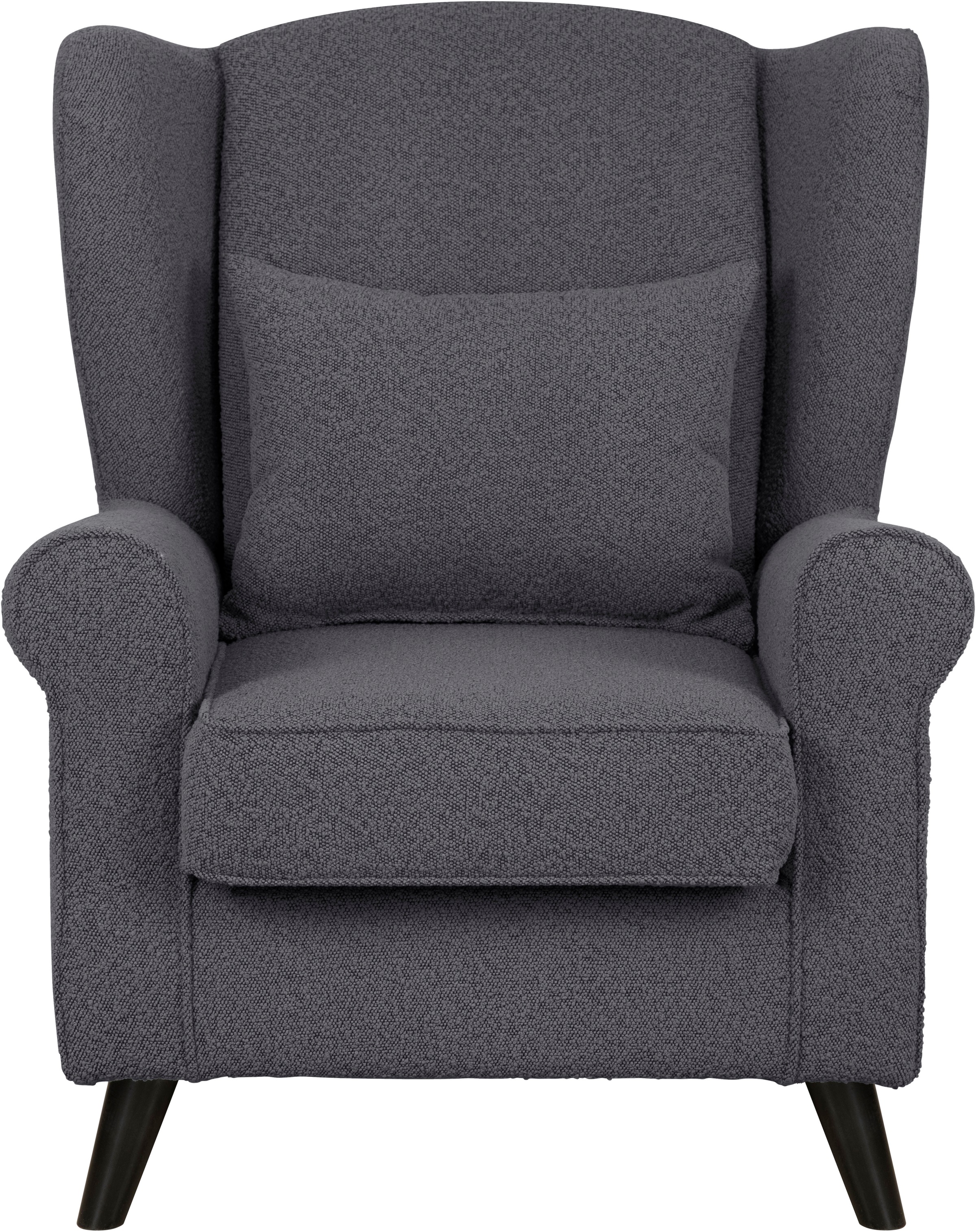 Home affaire Sessel »Ohrensessel CHISTELLE, wahlweise mit Polsterhocker«, mit Wellenunterfederung, Maße: B/T/H: 81/87/99 cm