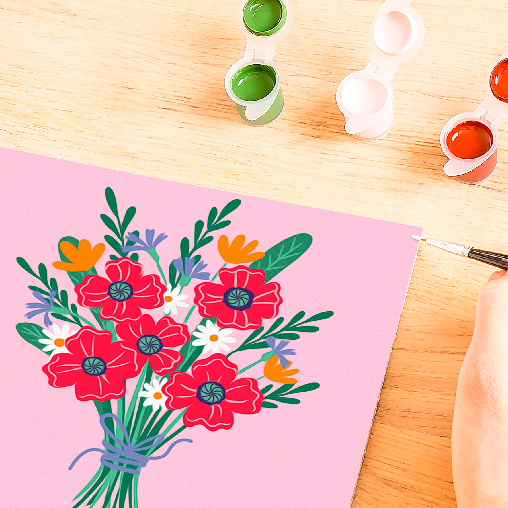 Ravensburger Malen nach Zahlen »CreArt, Mohnblumenstrauß«, für Erwachsene; Made in Europe