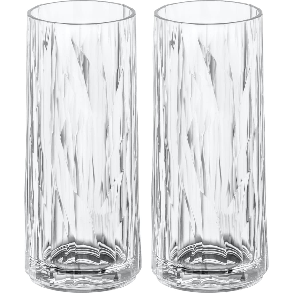 KOZIOL Longdrinkglas »CLUB No. 3«, (Set, 2 tlg., 2er Set)