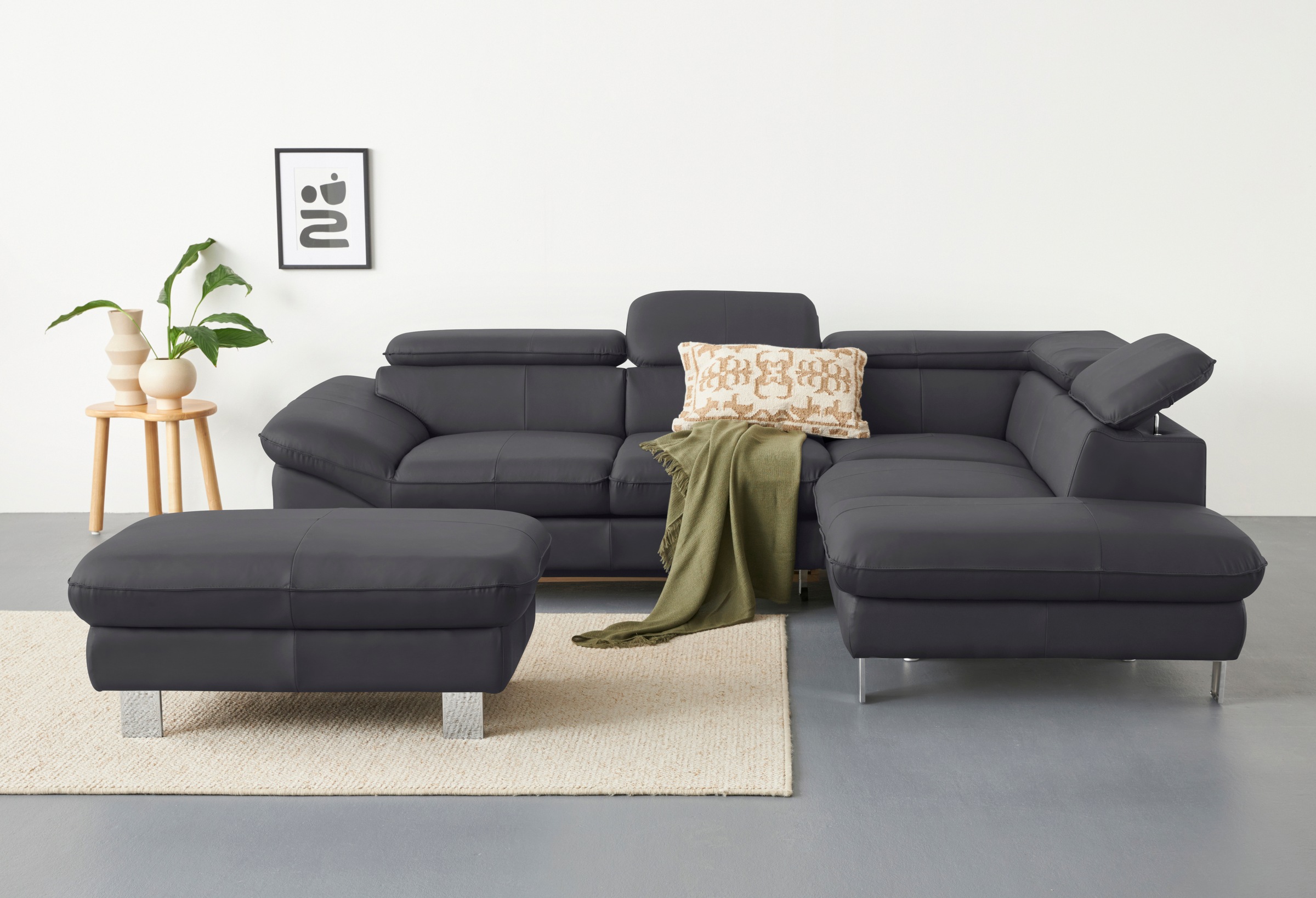 COTTA Ecksofa »Driver L-Form«, mit Kopfteilverstellung, wahlweise mit Bettfunktion & Bettkasten
