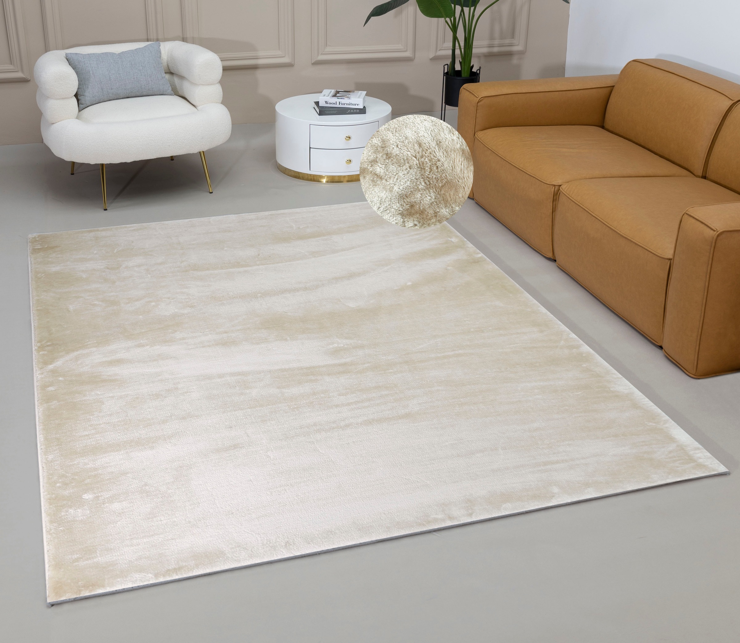 Hochflor-Teppich »Cashmere, Fell-Optik«, rechteckig, changierend, weiche Teppiche,...