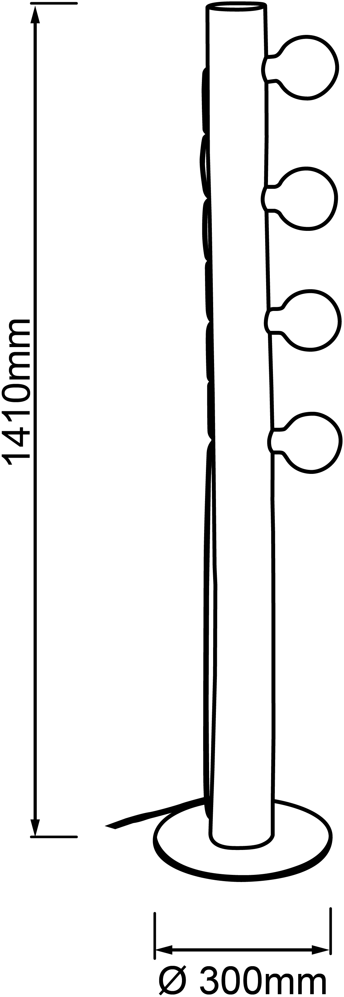 Brilliant Stehlampe »Odun«, 4 flammig-flammig, kiefer cm, 30 4 Holz/Metall, x gebeizt E27, kaufen cm Ø Höhe, online 141