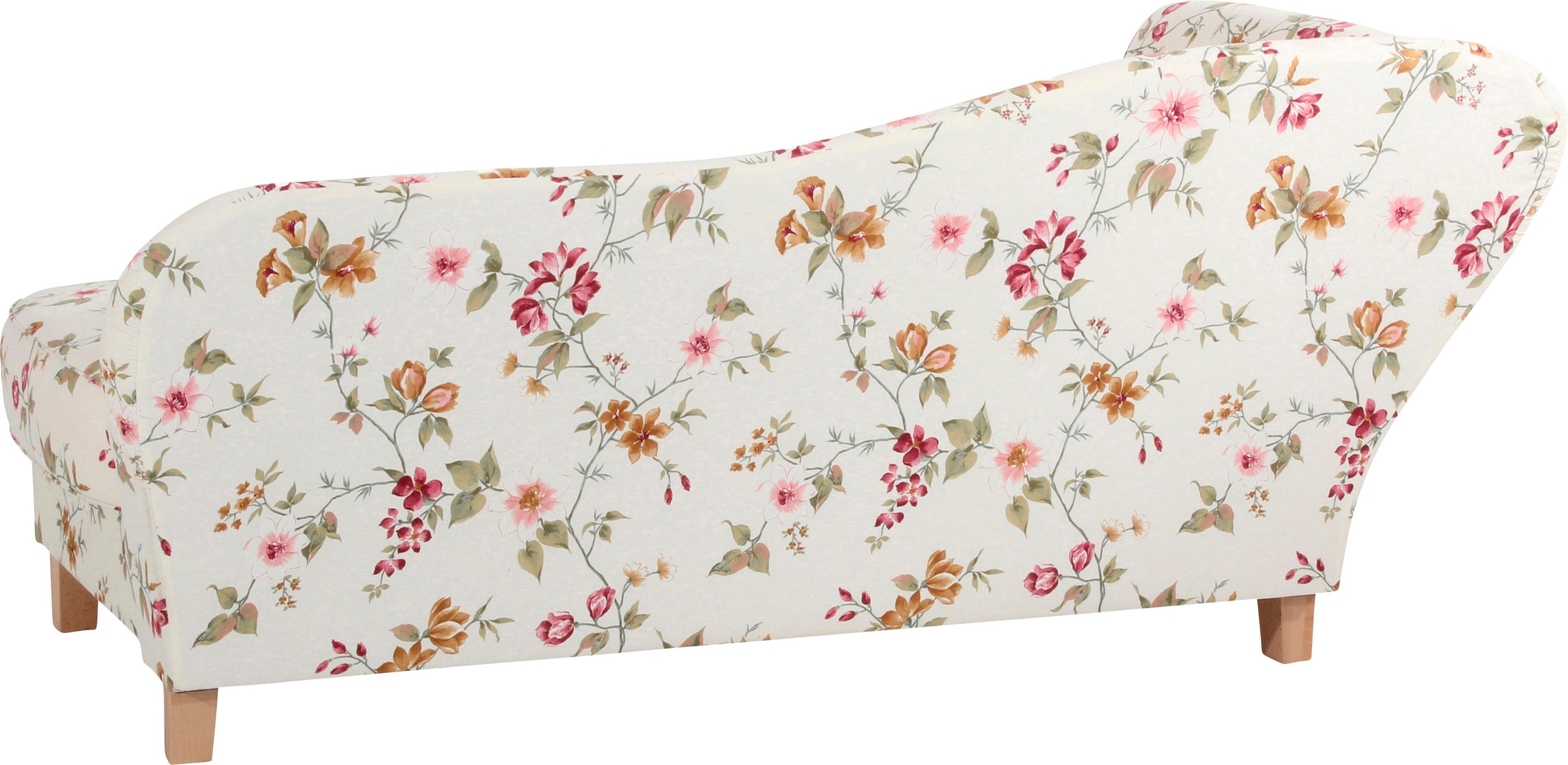 Max Winzer® Recamiere »Saturn mit verstellbarer Armlehne für hohen Sitz- und Relaxkomfort«, Armlehne links oder rechts, mit Blumenmuster, inkusive 4 Kissen
