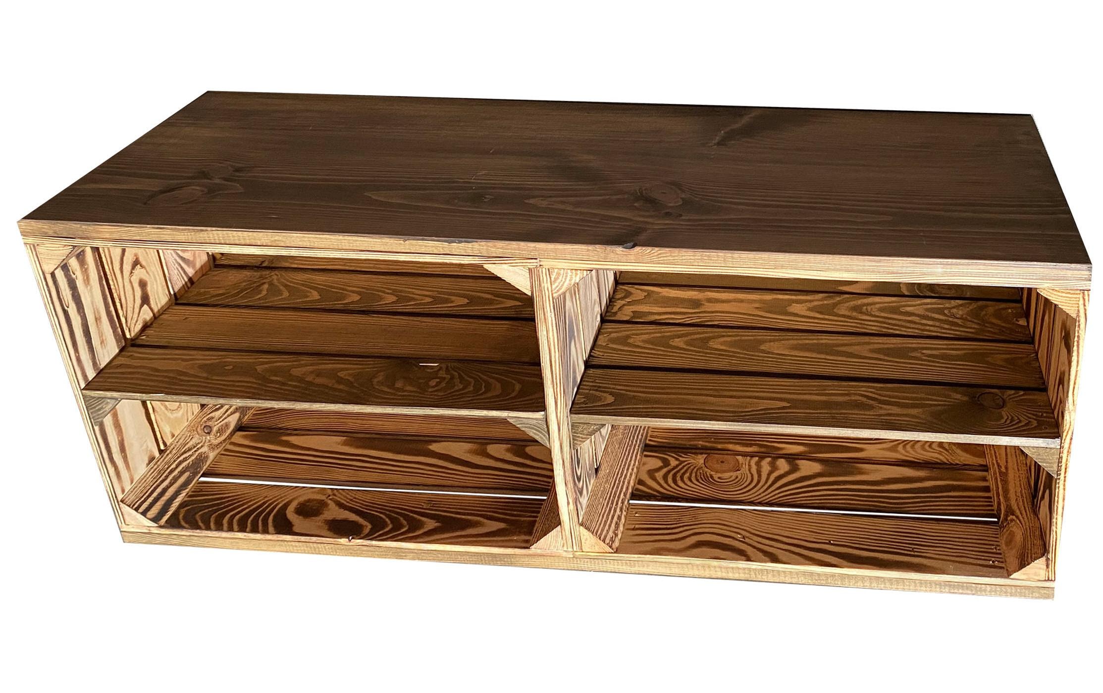 Holz Zollhaus Mehrzweckregal »auf Rollen Vintage, Braun geflammt, 100 x 50 cm«
