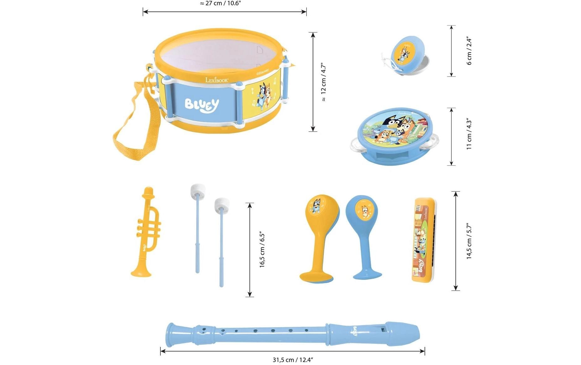 Lexibook® Spielzeug-Musikinstrument »Musikset Bluey 7-teilig«