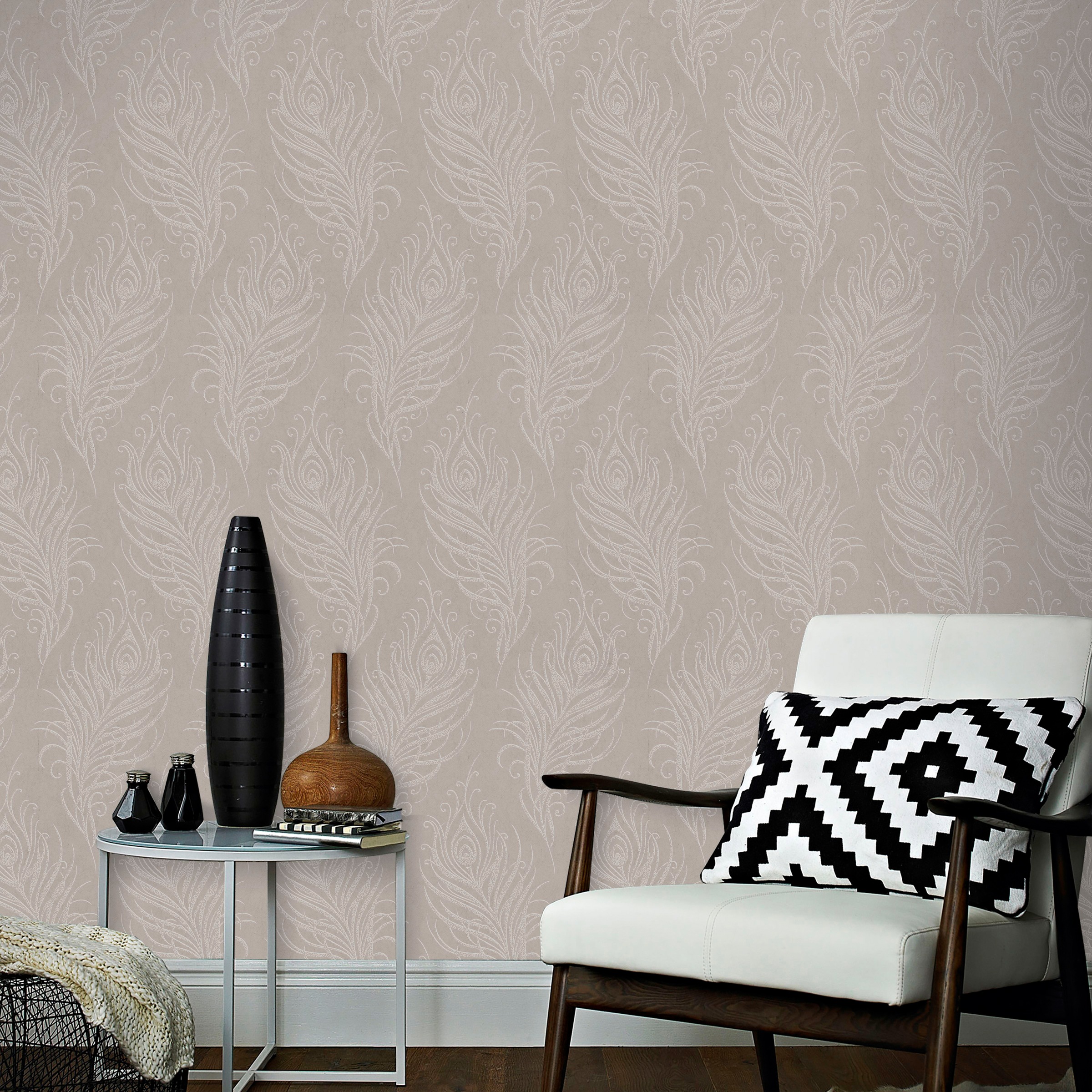 Superfresco Easy Vliestapete »Quill« geprägt Pfauenfeder 10 m x 0.52 m