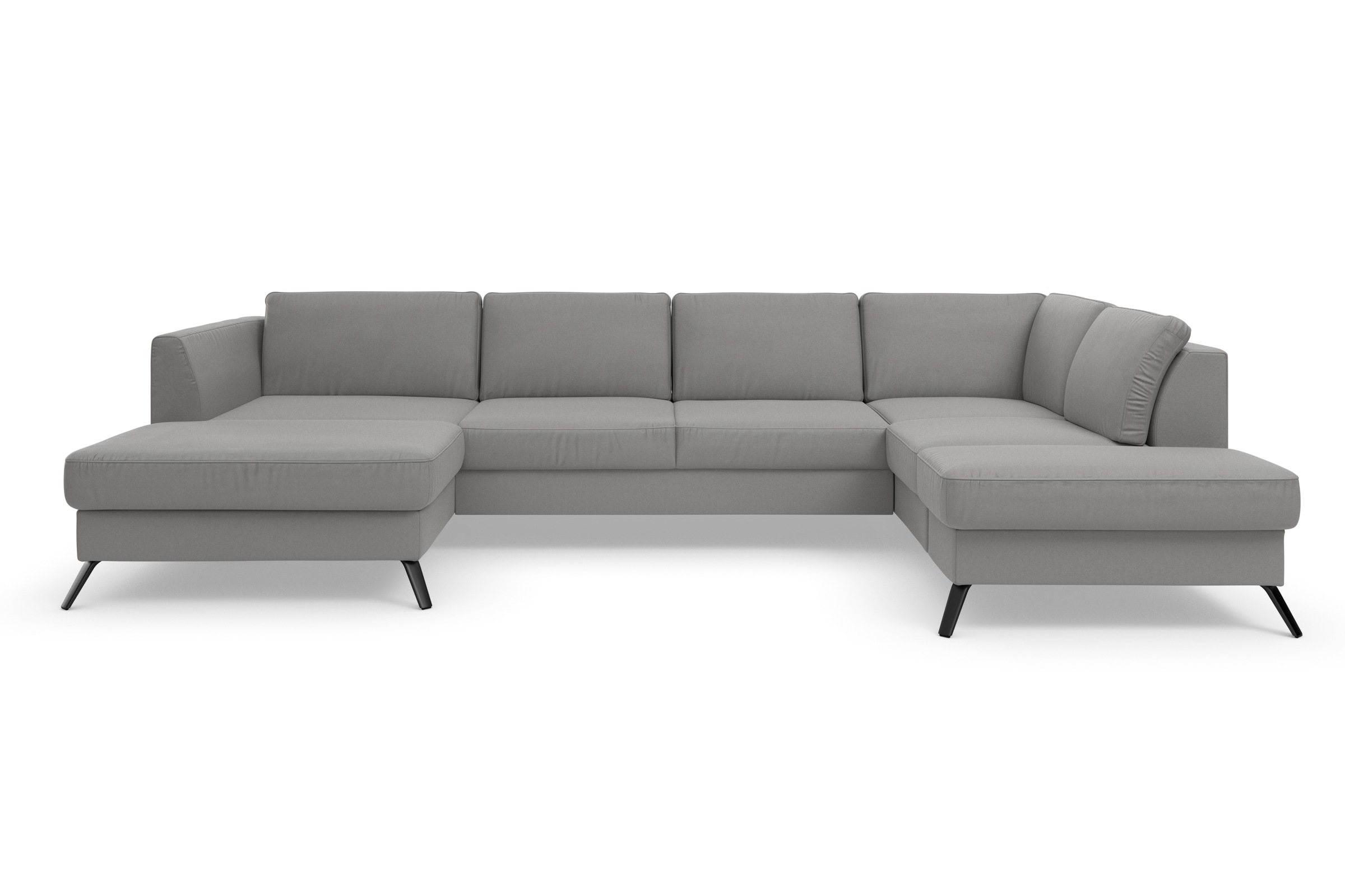 sit&more Wohnlandschaft »Olsen U-Form« inklusive Sitztiefenverstellung, wahlweise mit Bettfunktion, 15cm hoch