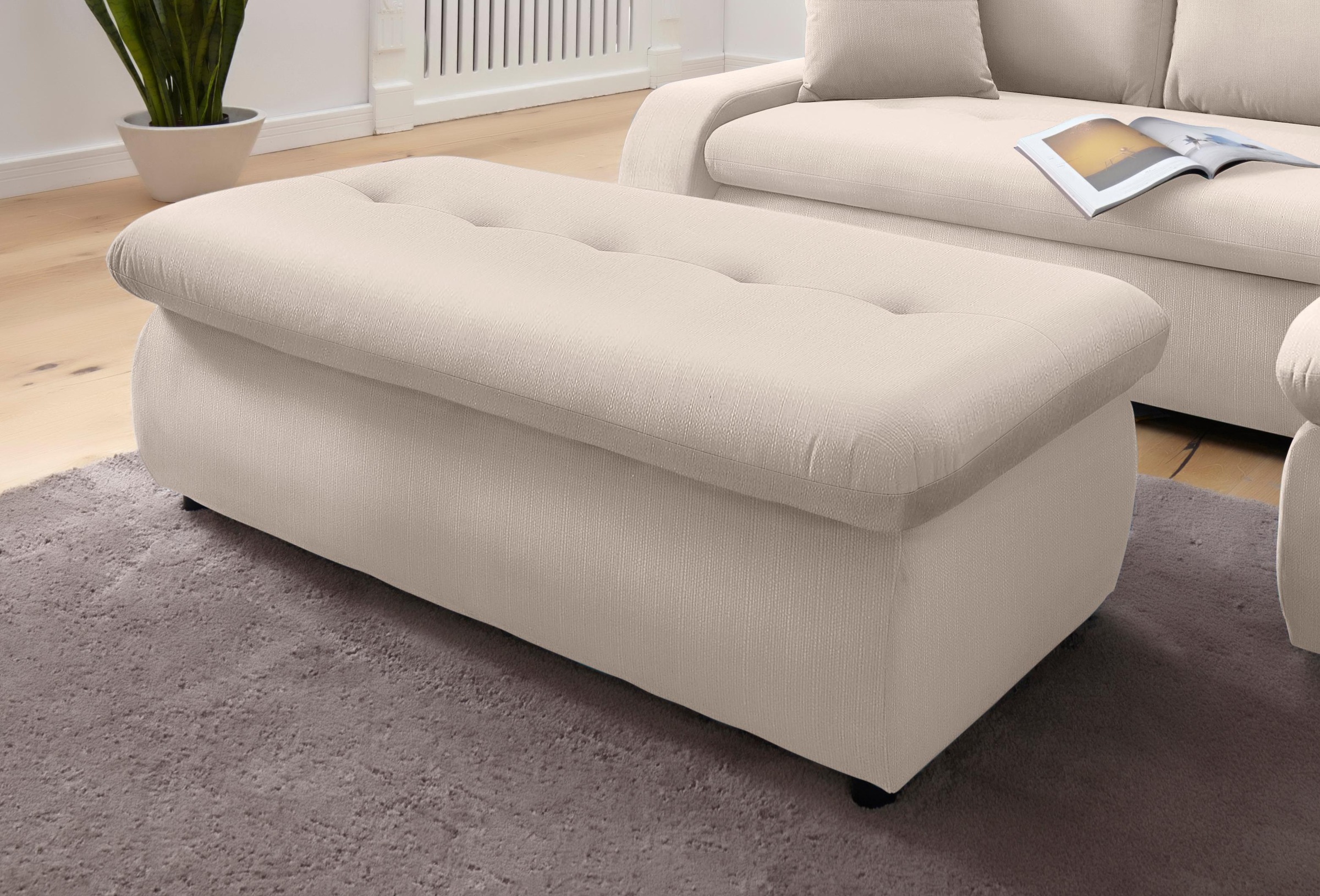 TRENDMANUFAKTUR Hocker »Indie II, bequemer Bankhocker mit Staufach unter de günstig online kaufen