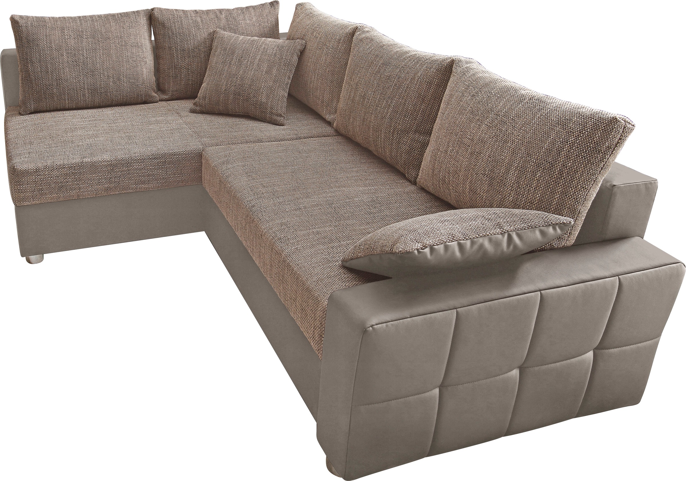 COLLECTION AB Ecksofa »Parma L-Form« mit Bettfunktion und Federkern günstig online kaufen