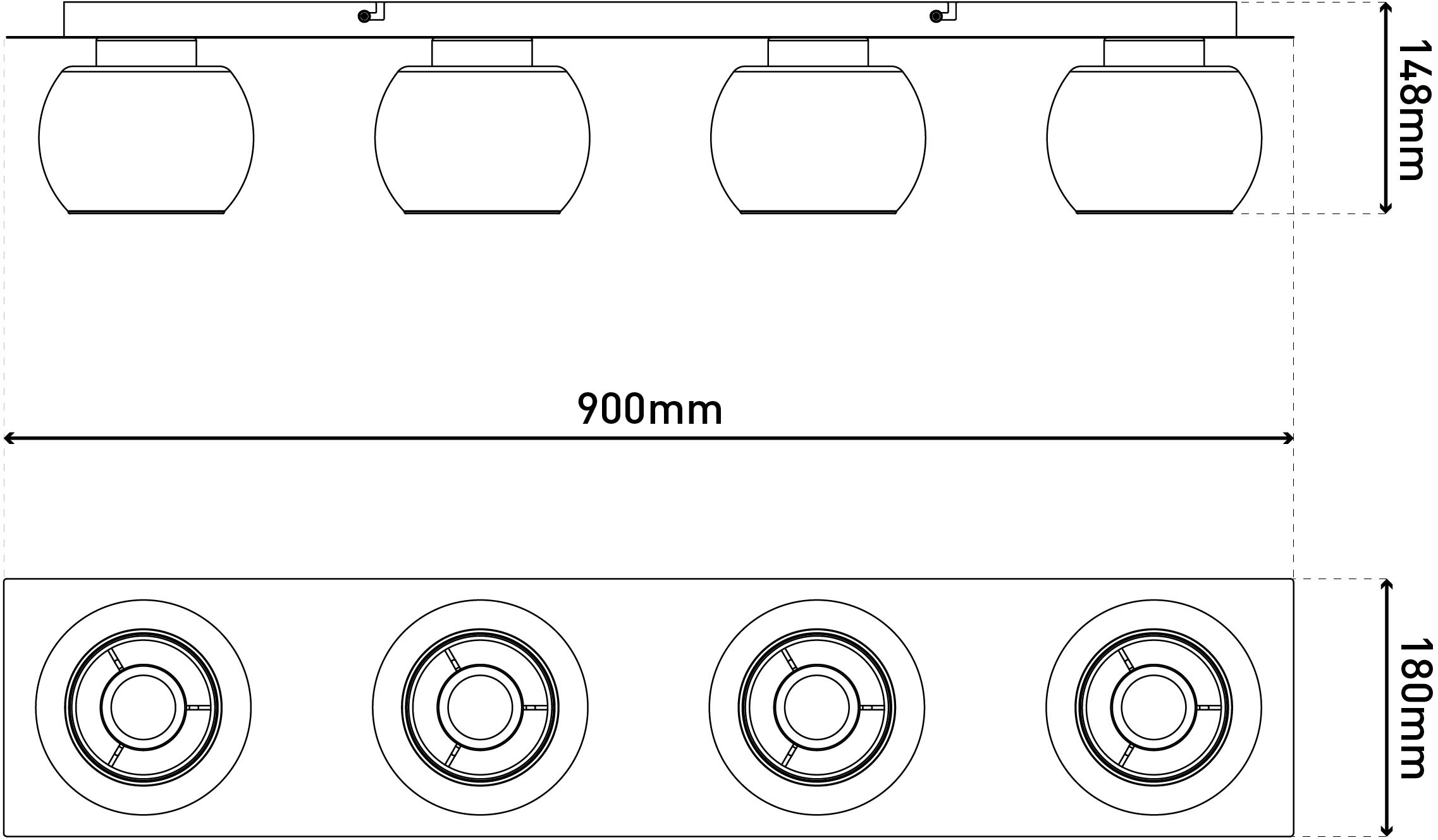 OTTO home Deckenleuchte »Tanissa mit Doppelschirm« E27 1 Stk. kugelförmig, Rauchglas, innen Stoffschirm, E27, Glasschirm, Textil