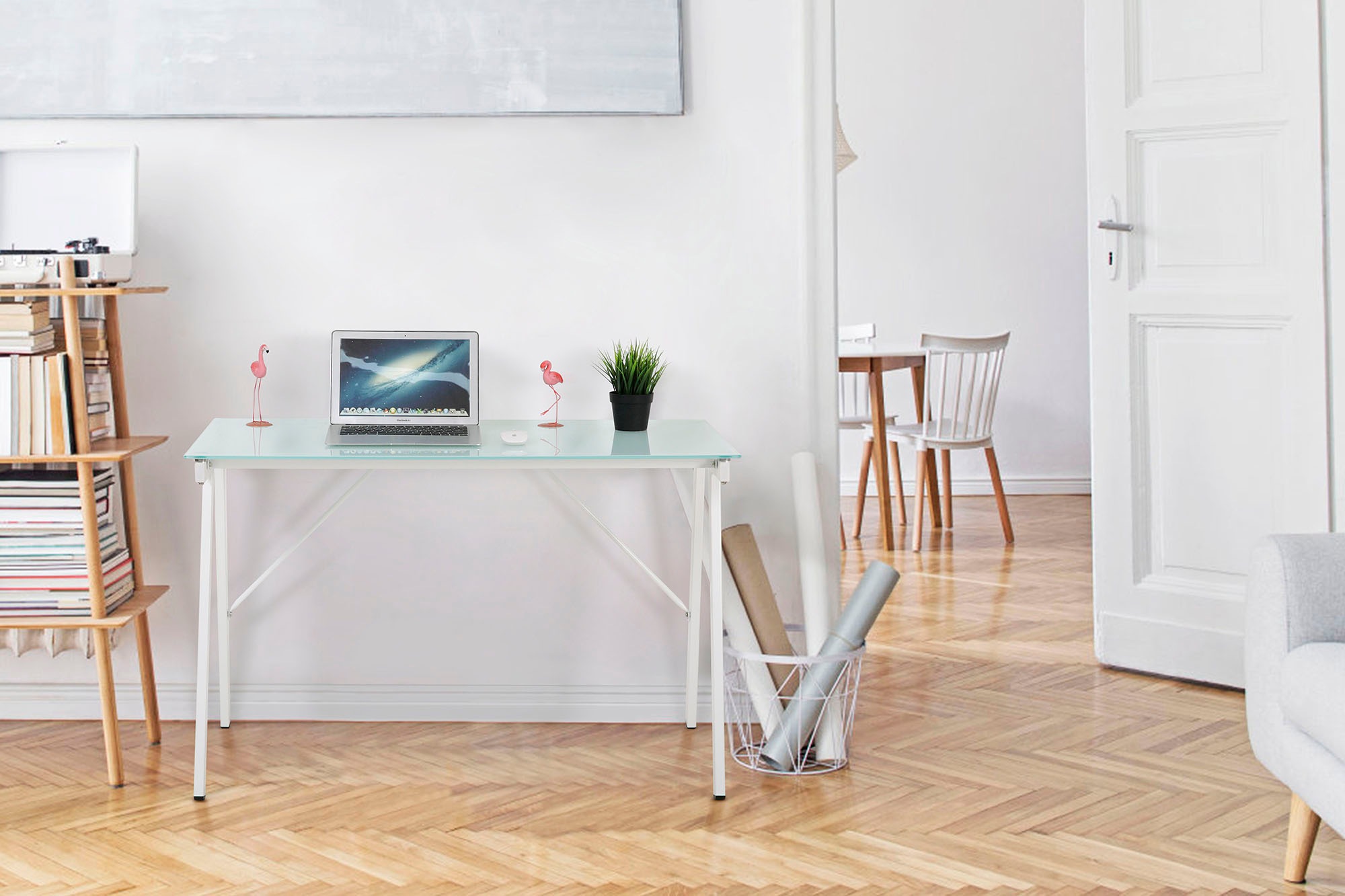 INOSIGN Schreibtisch »Tullia«, mit Platte aus Sicherheitsglas günstig online kaufen