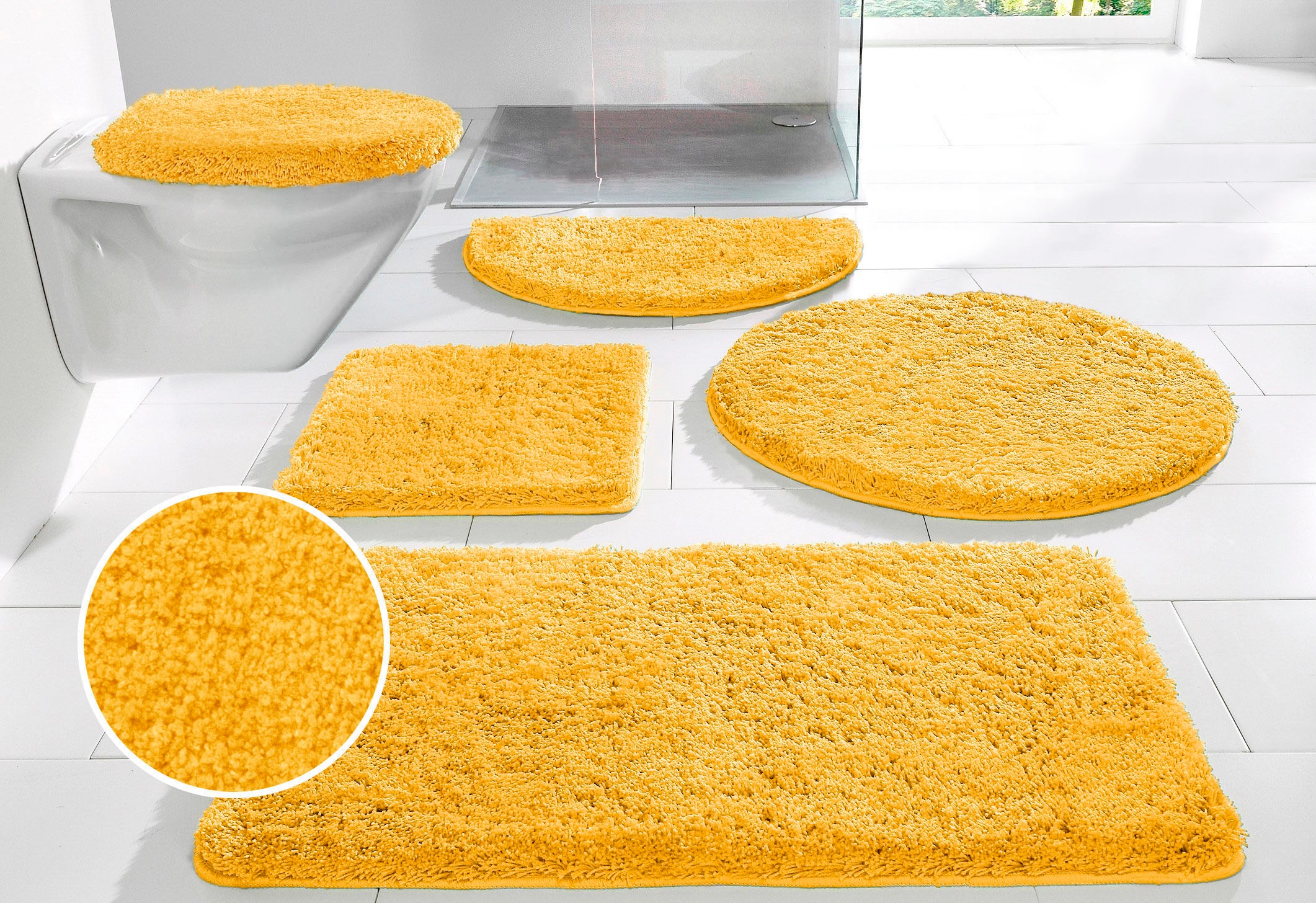 my home Badematte »Sanremo, Badvorleger, Badezimmer Teppich, sehr weich«, r günstig online kaufen
